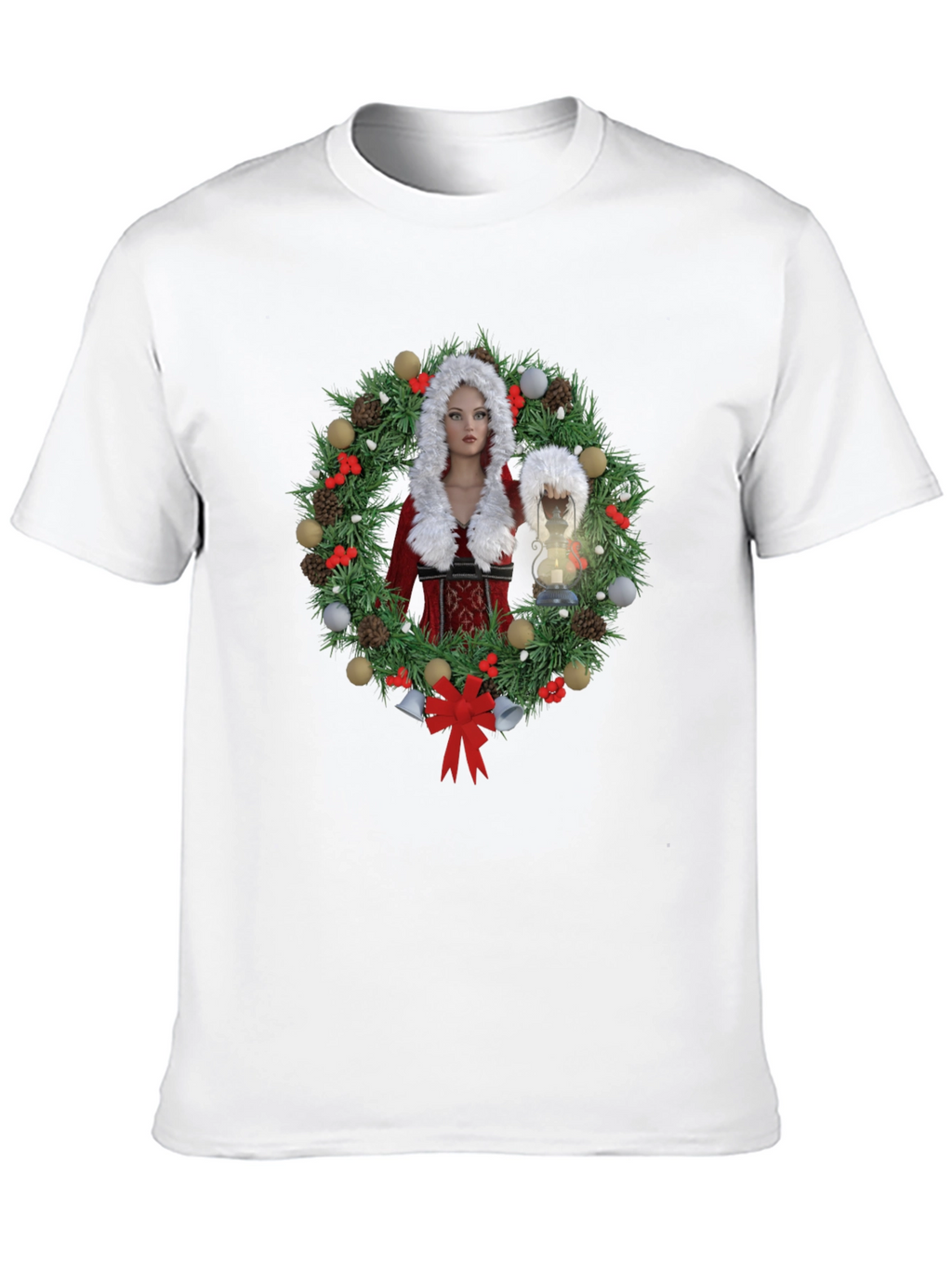 Christmas Wreath T-Shirt - Holiday Festive Design