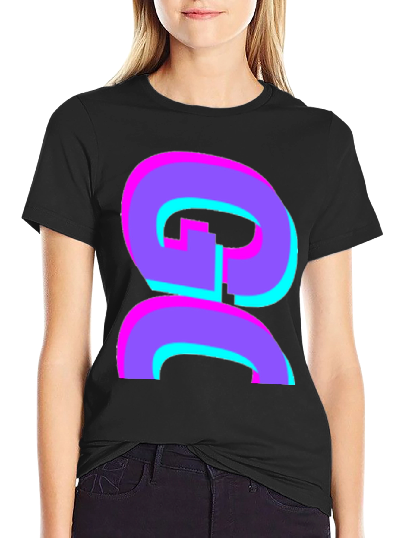 Abstract Graphic Black T-Shirt - Bold and Stylish!