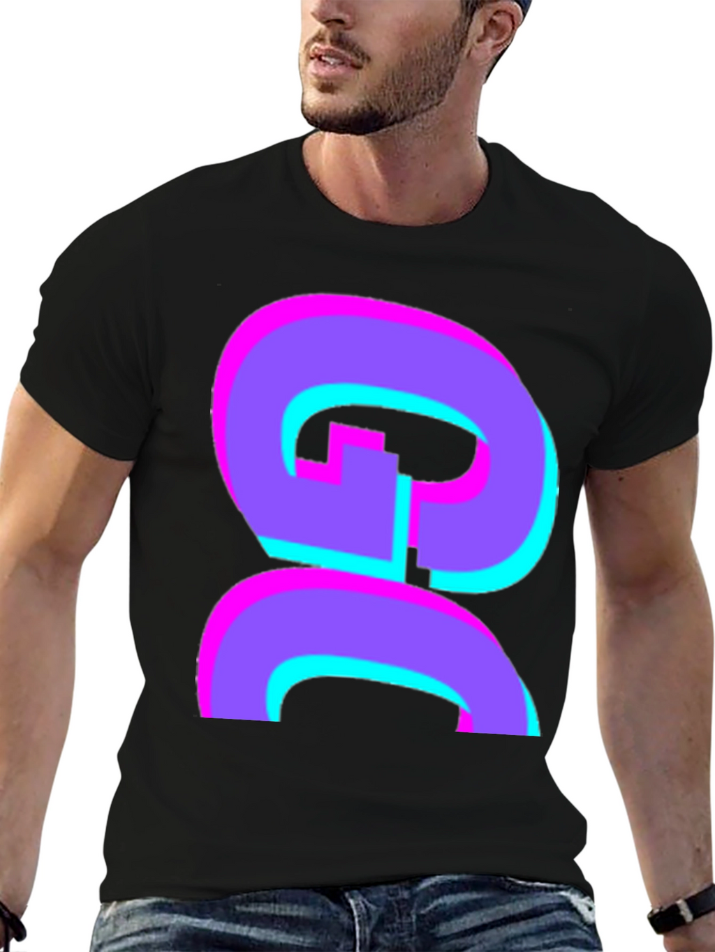 Abstract Graphic Black T-Shirt - Bold and Stylish!