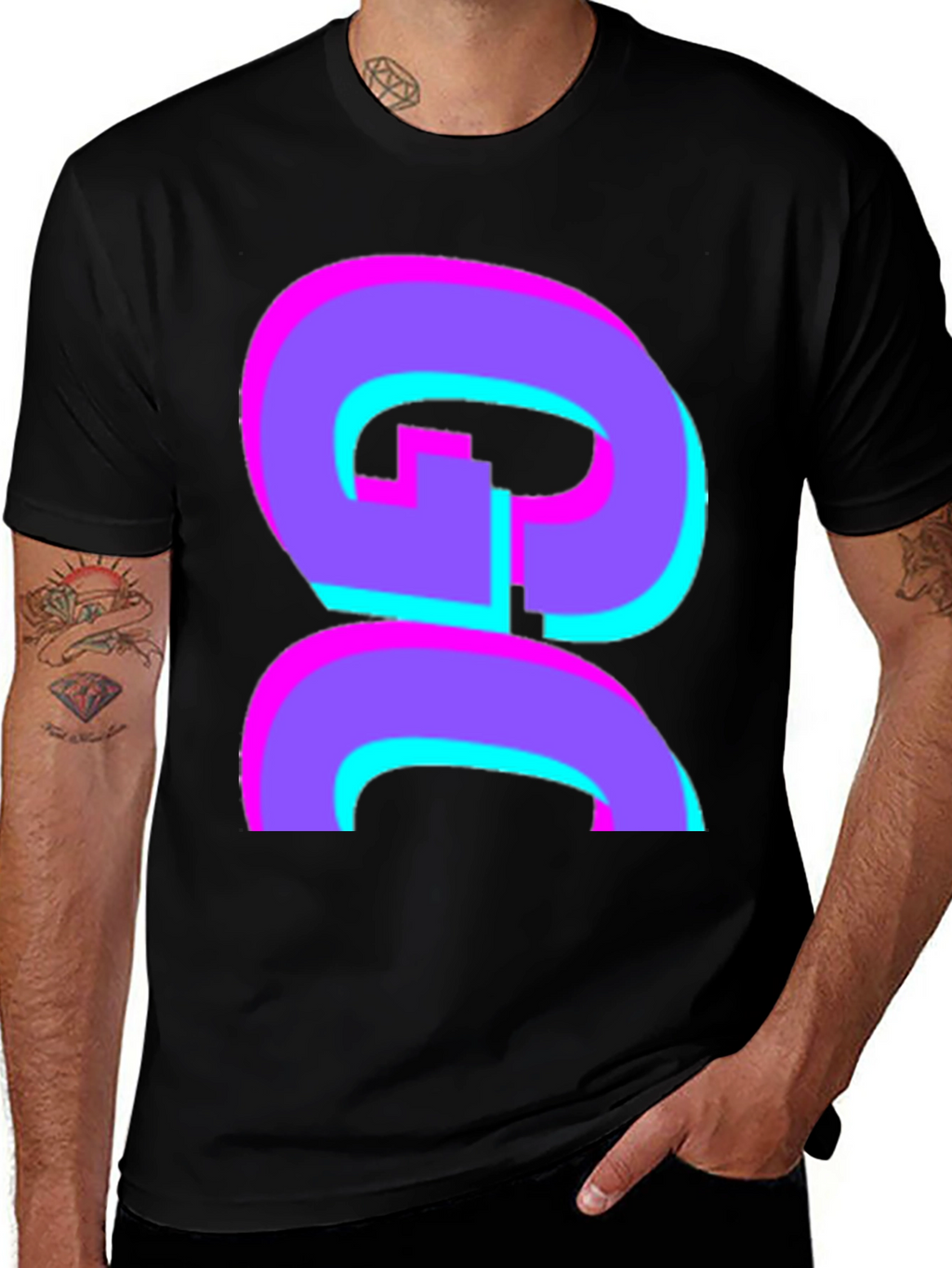 Abstract Graphic Black T-Shirt - Bold and Stylish!
