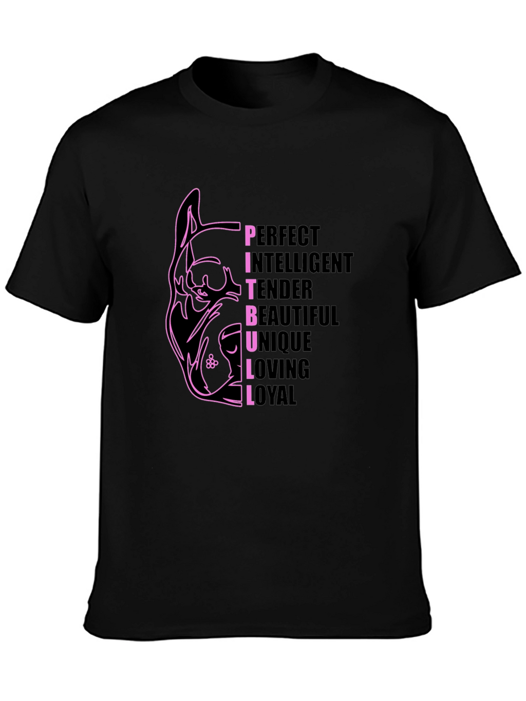 Pitbull Breed Traits Graphic Tee