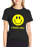 I Hate You Smiley Face Graphic Tee