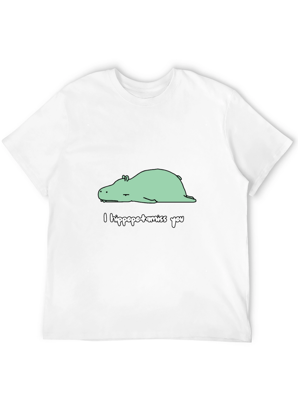 I Hippopotamiss You Black Graphic Tee