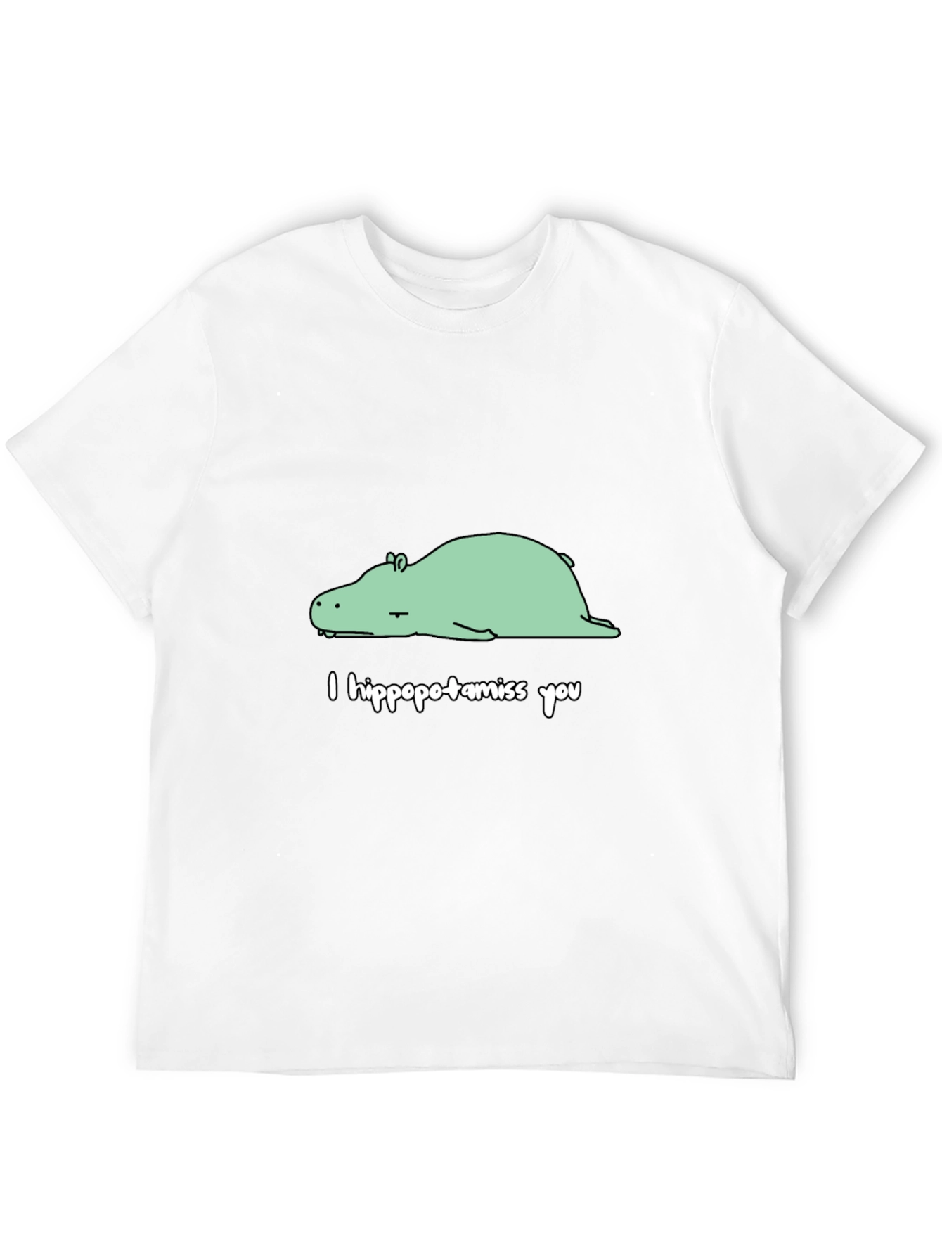 I Hippopotamiss You Black Graphic Tee