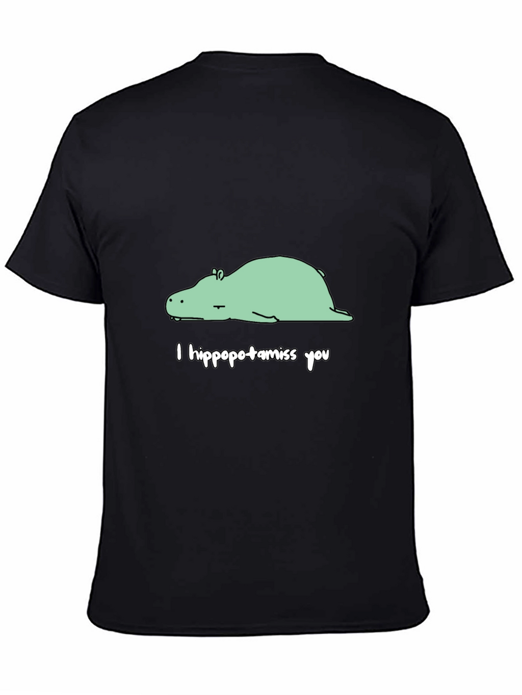 I Hippopotamiss You Black Graphic Tee