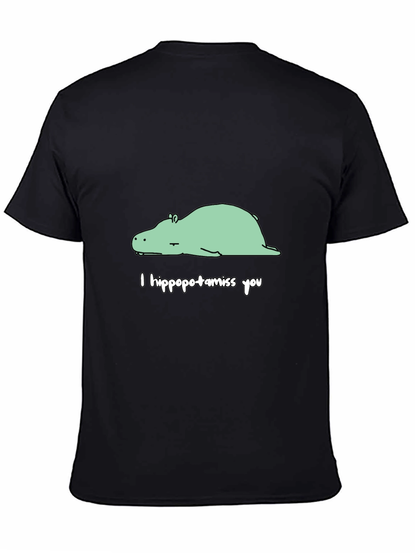 I Hippopotamiss You Black Graphic Tee