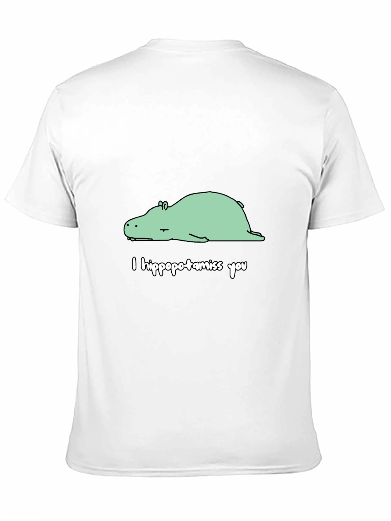 I Hippopotamiss You Black Graphic Tee