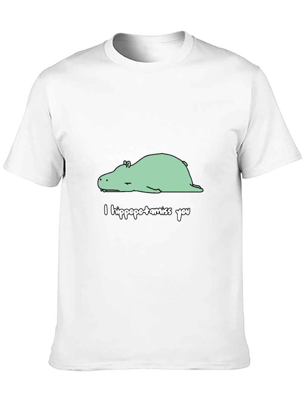 I Hippopotamiss You Black Graphic Tee