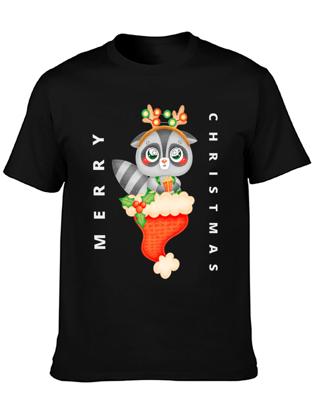 Merry Christmas Raccoon T-Shirt