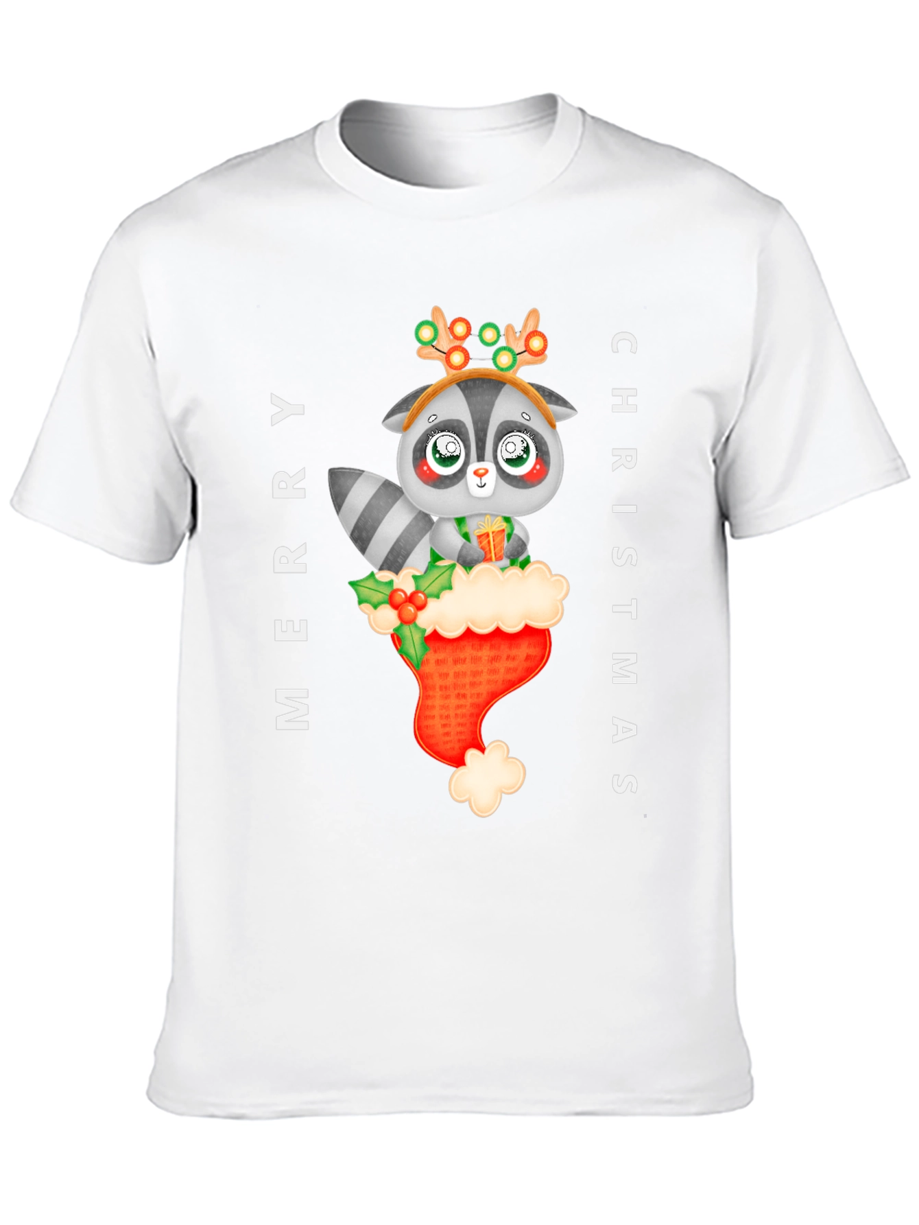 Merry Christmas Raccoon T-Shirt
