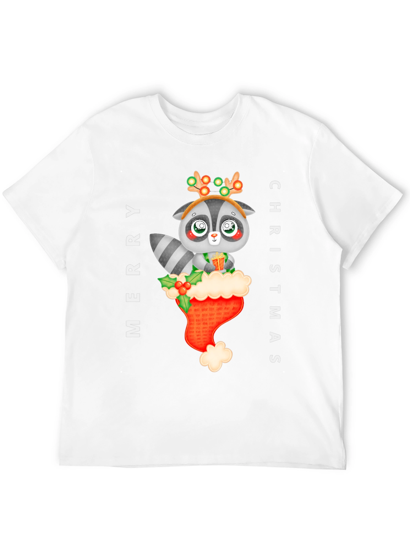 Merry Christmas Raccoon T-Shirt