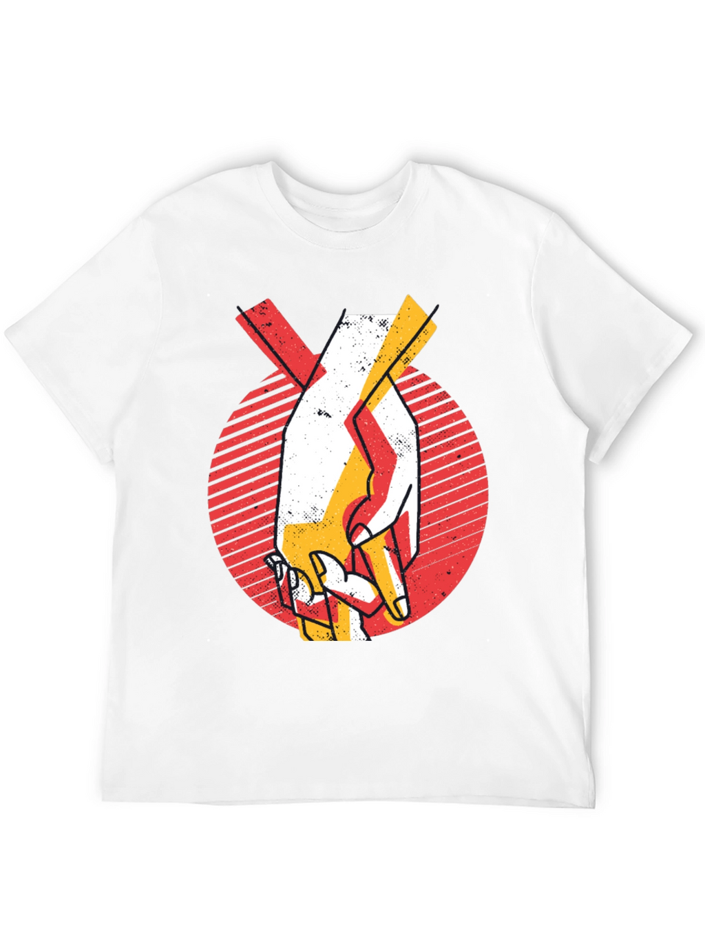 Handshake Graphic Tee - Retro Style