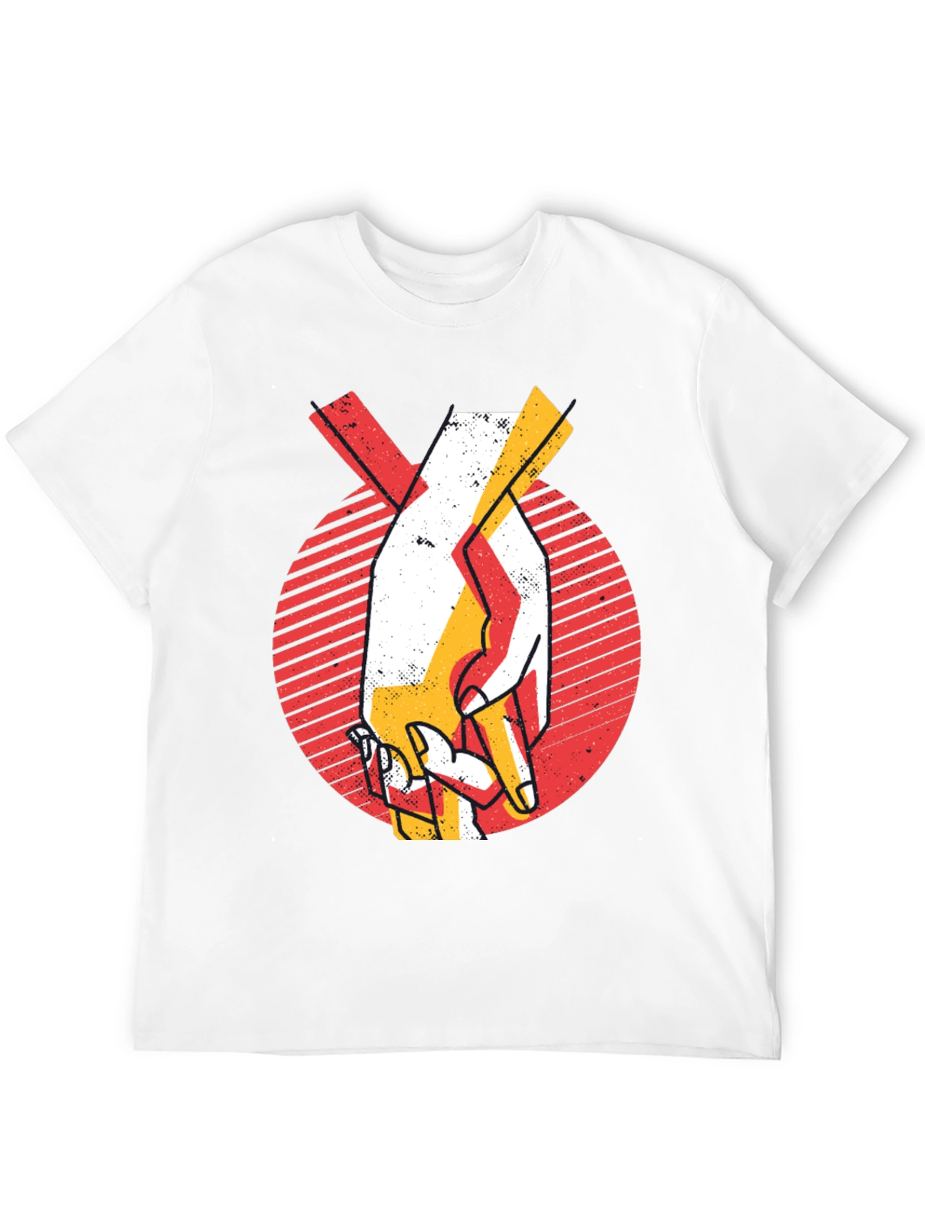 Handshake Graphic Tee - Retro Style