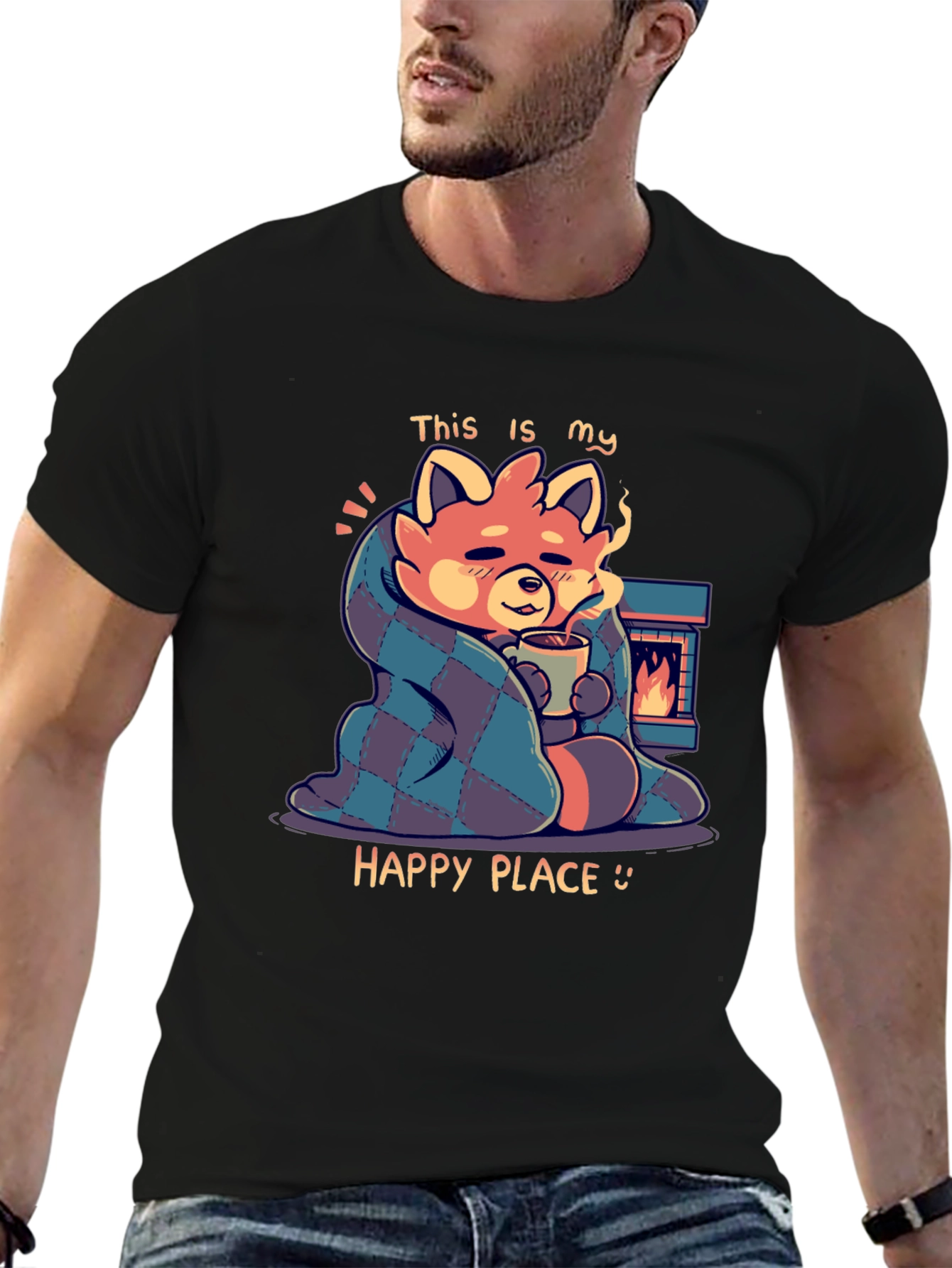 Cozy Red Panda T-Shirt - Happy Place