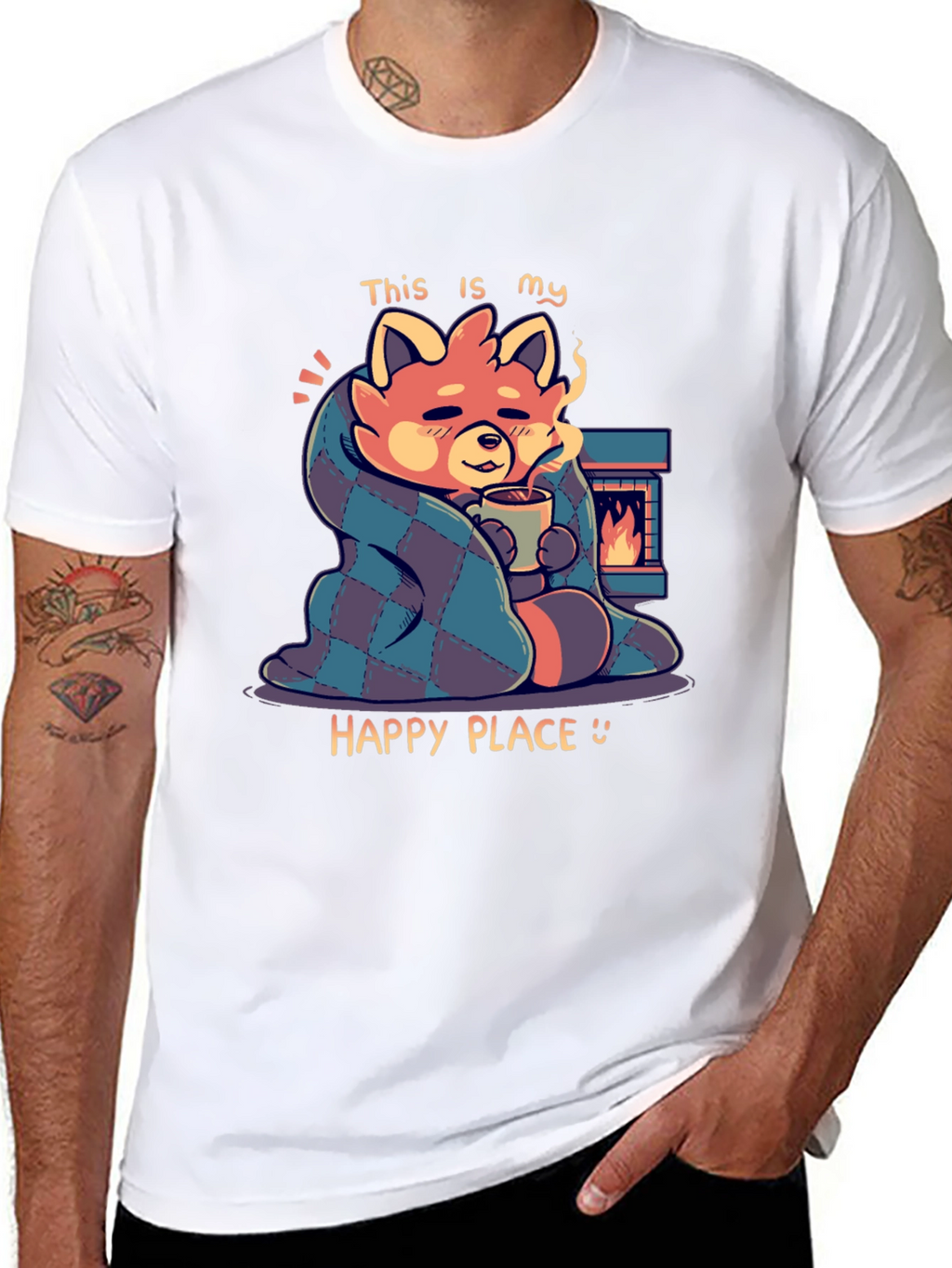 Cozy Red Panda T-Shirt - Happy Place