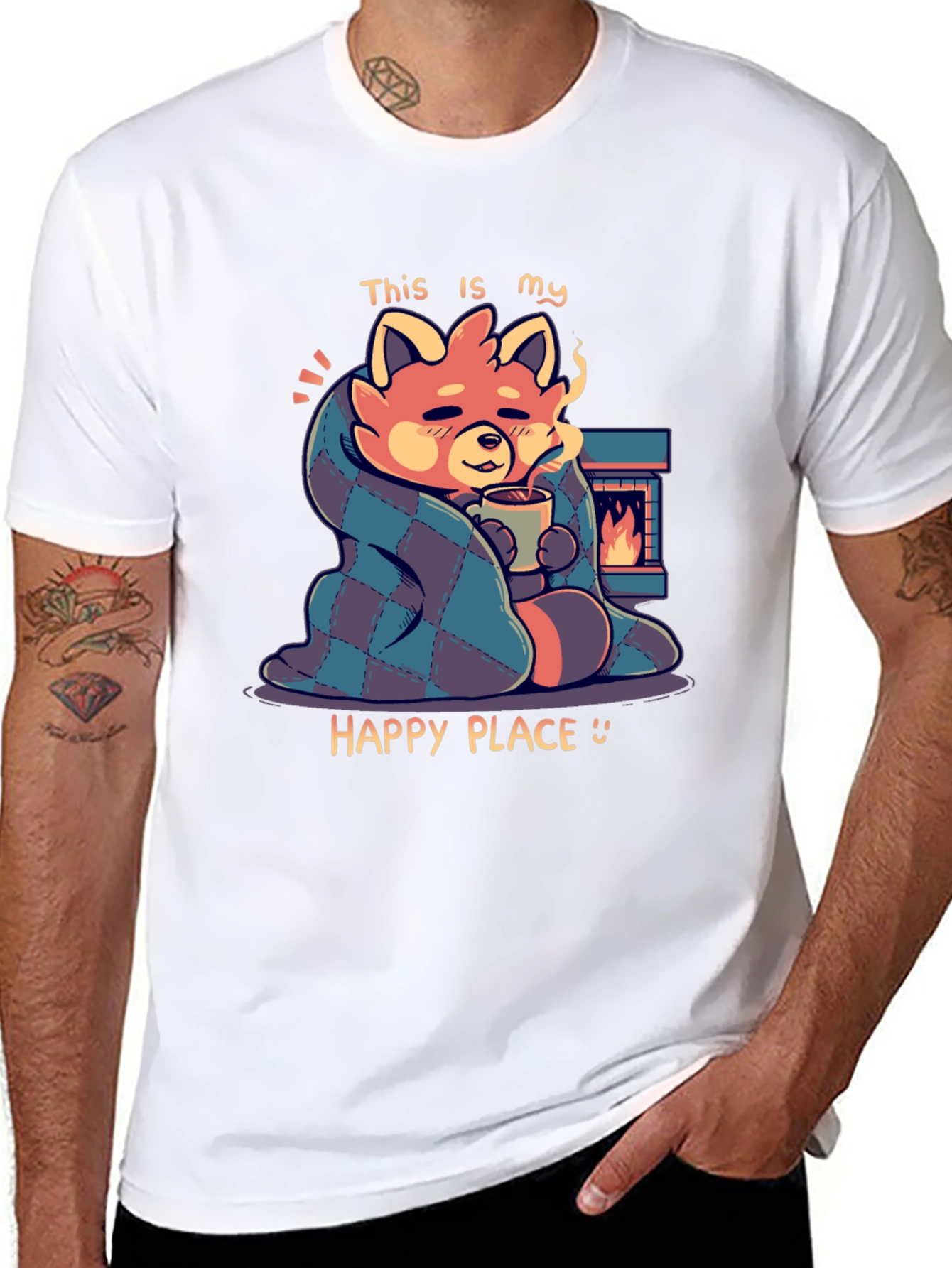 Cozy Red Panda T-Shirt - Happy Place