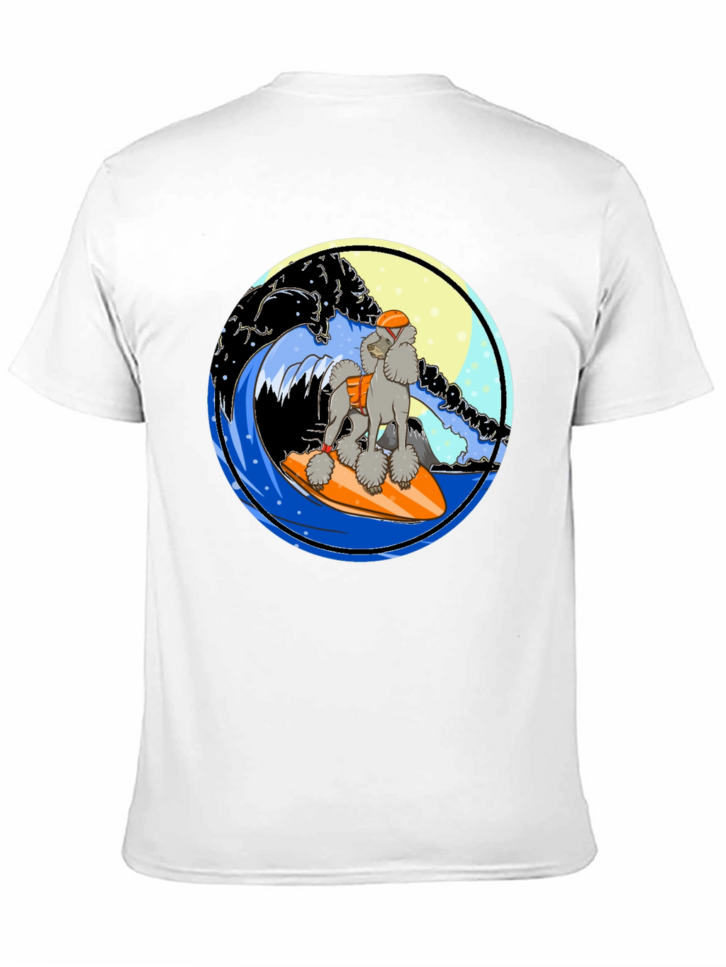 Surfing Poodle Graphic T-Shirt