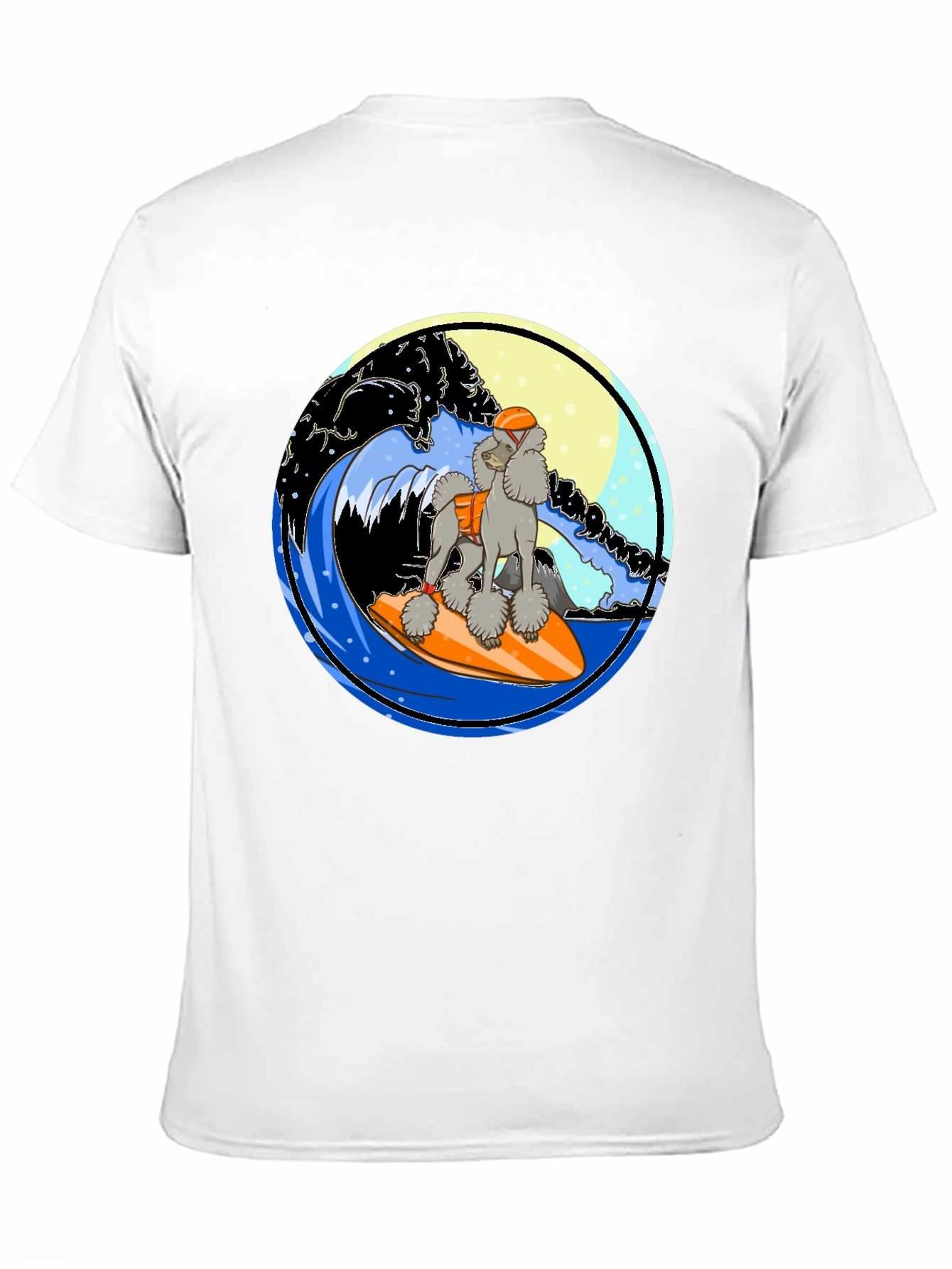 Surfing Poodle Graphic T-Shirt