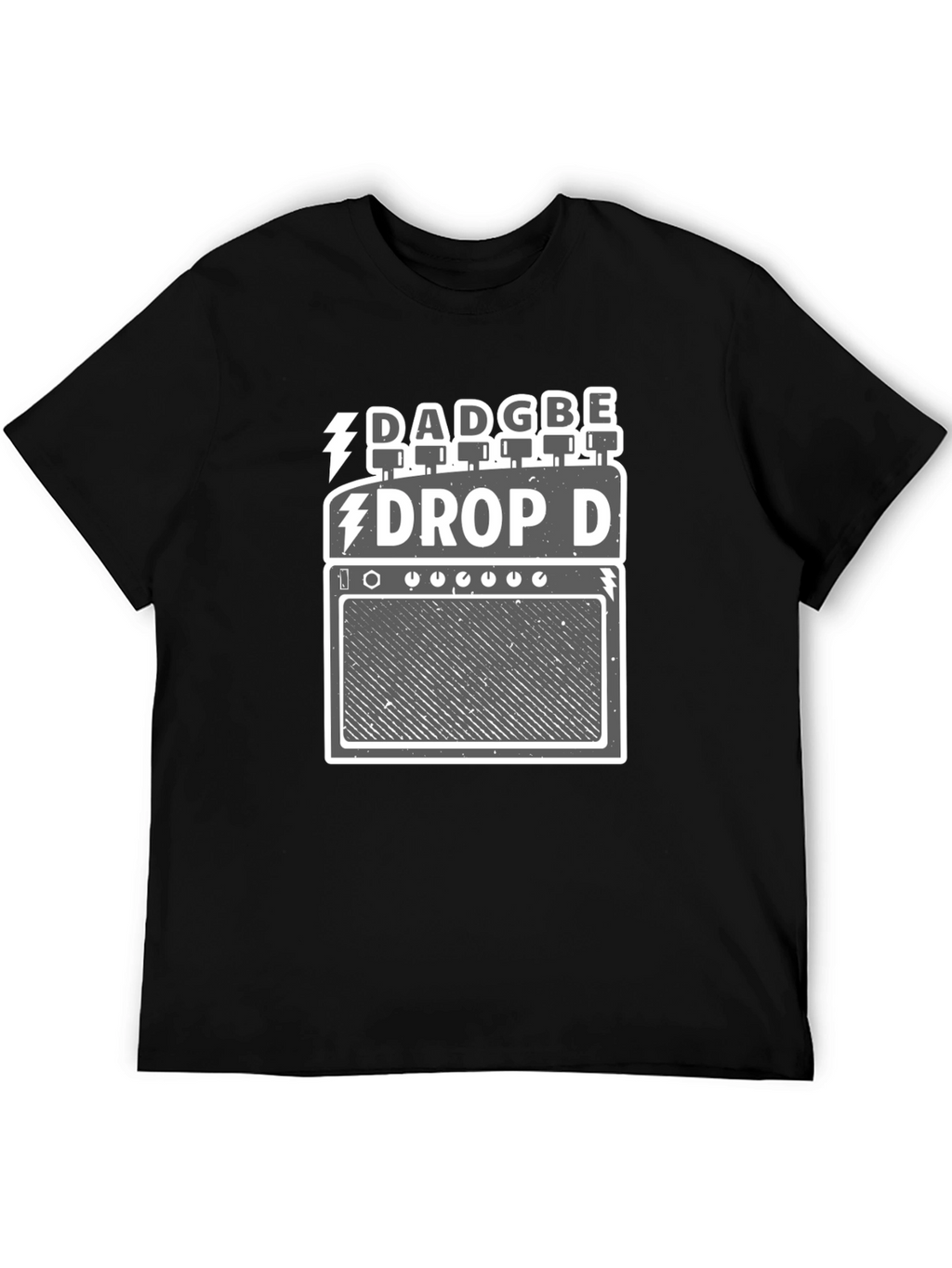 Drop D Tuning Guitar Amp Black T-Shirt