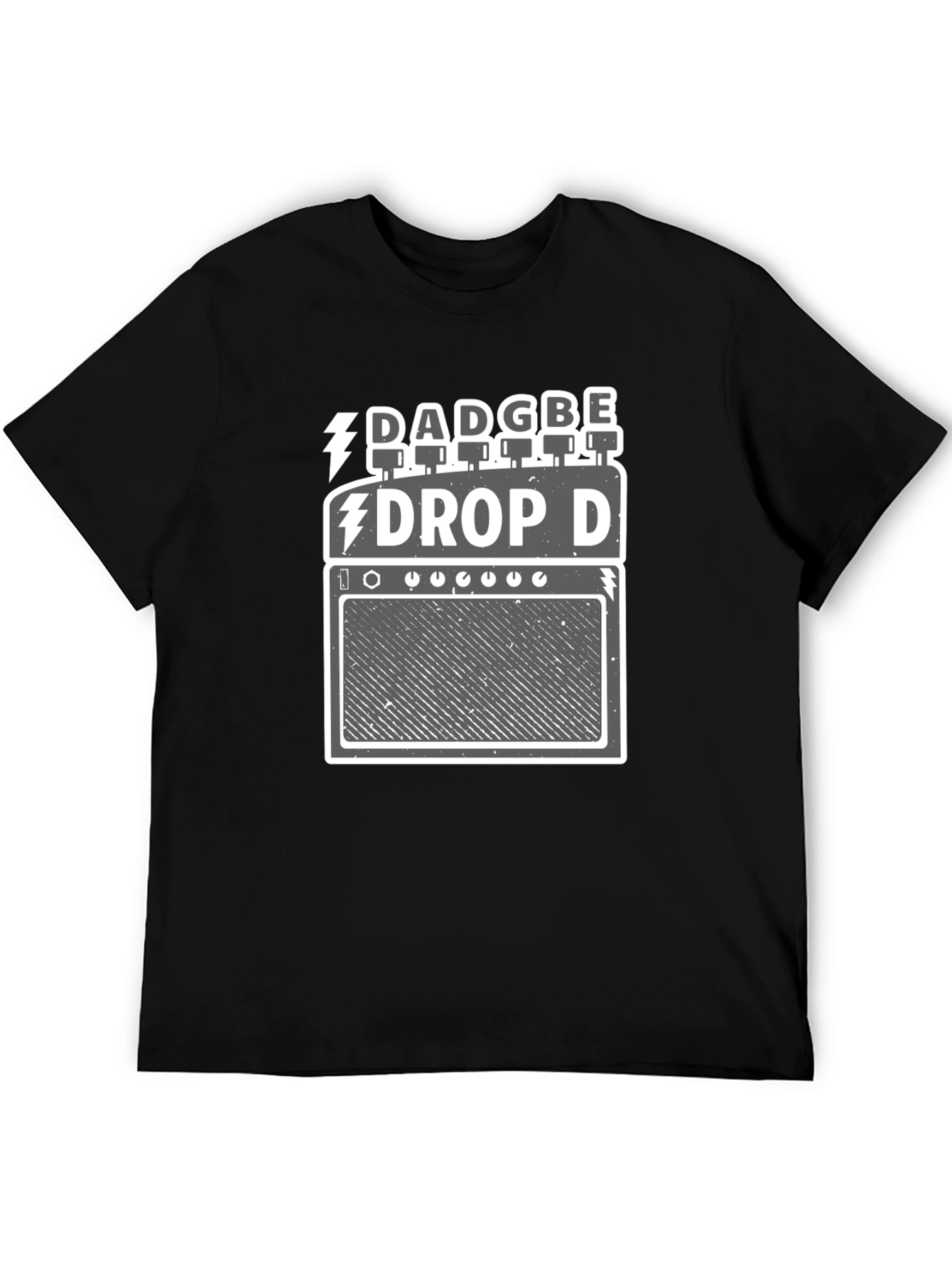 Drop D Tuning Guitar Amp Black T-Shirt