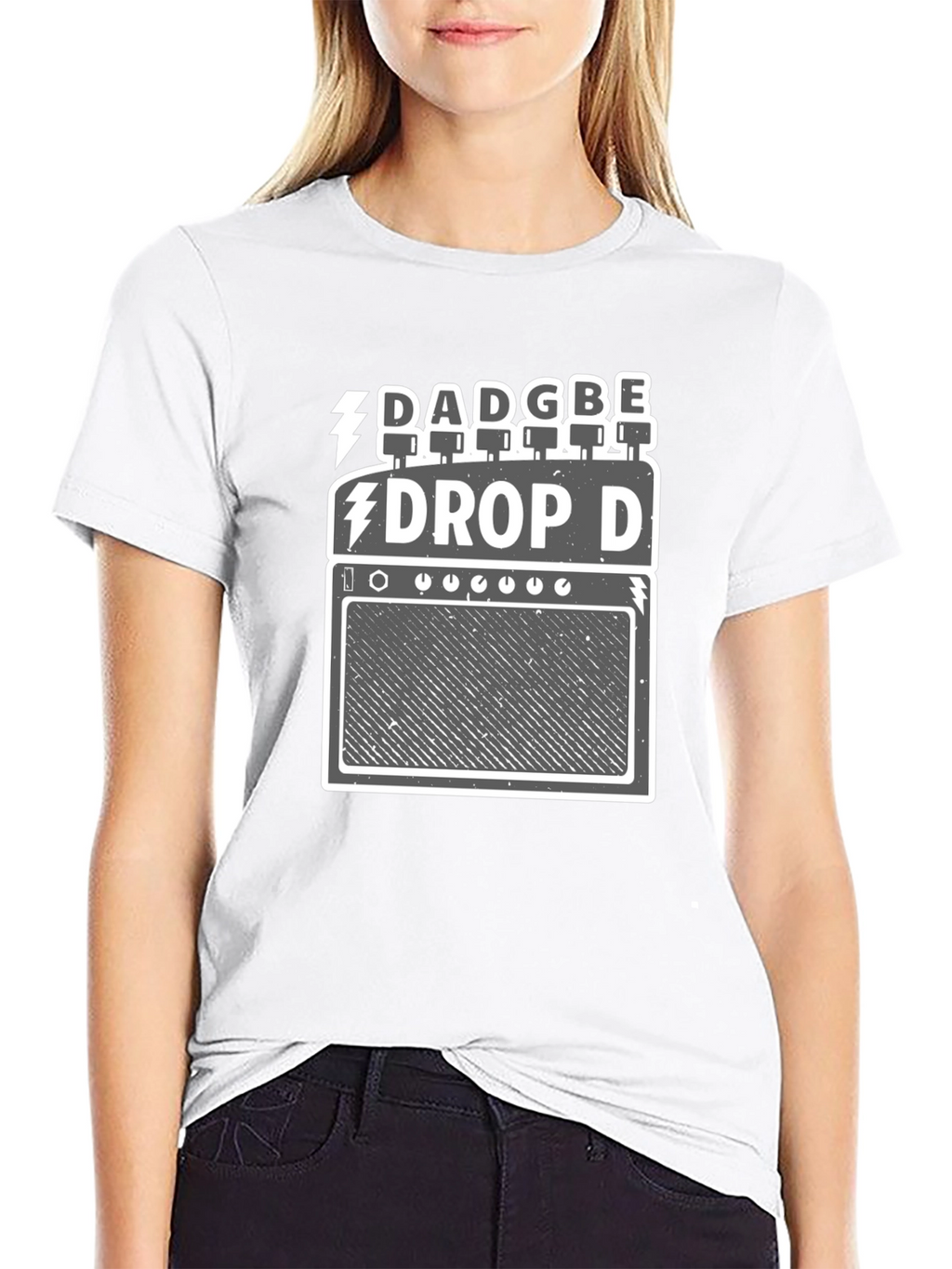Drop D Tuning Guitar Amp Black T-Shirt