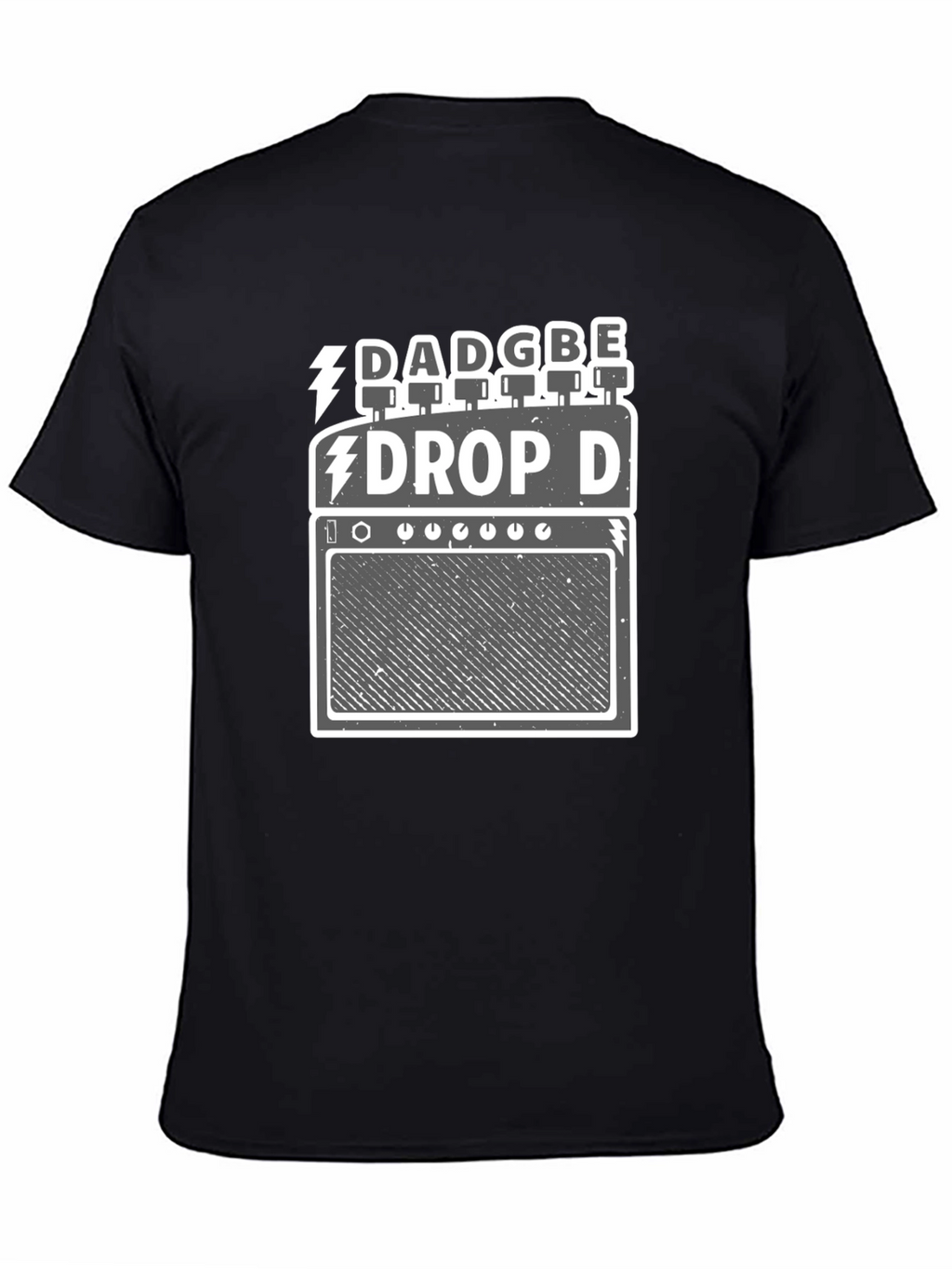 Drop D Tuning Guitar Amp Black T-Shirt