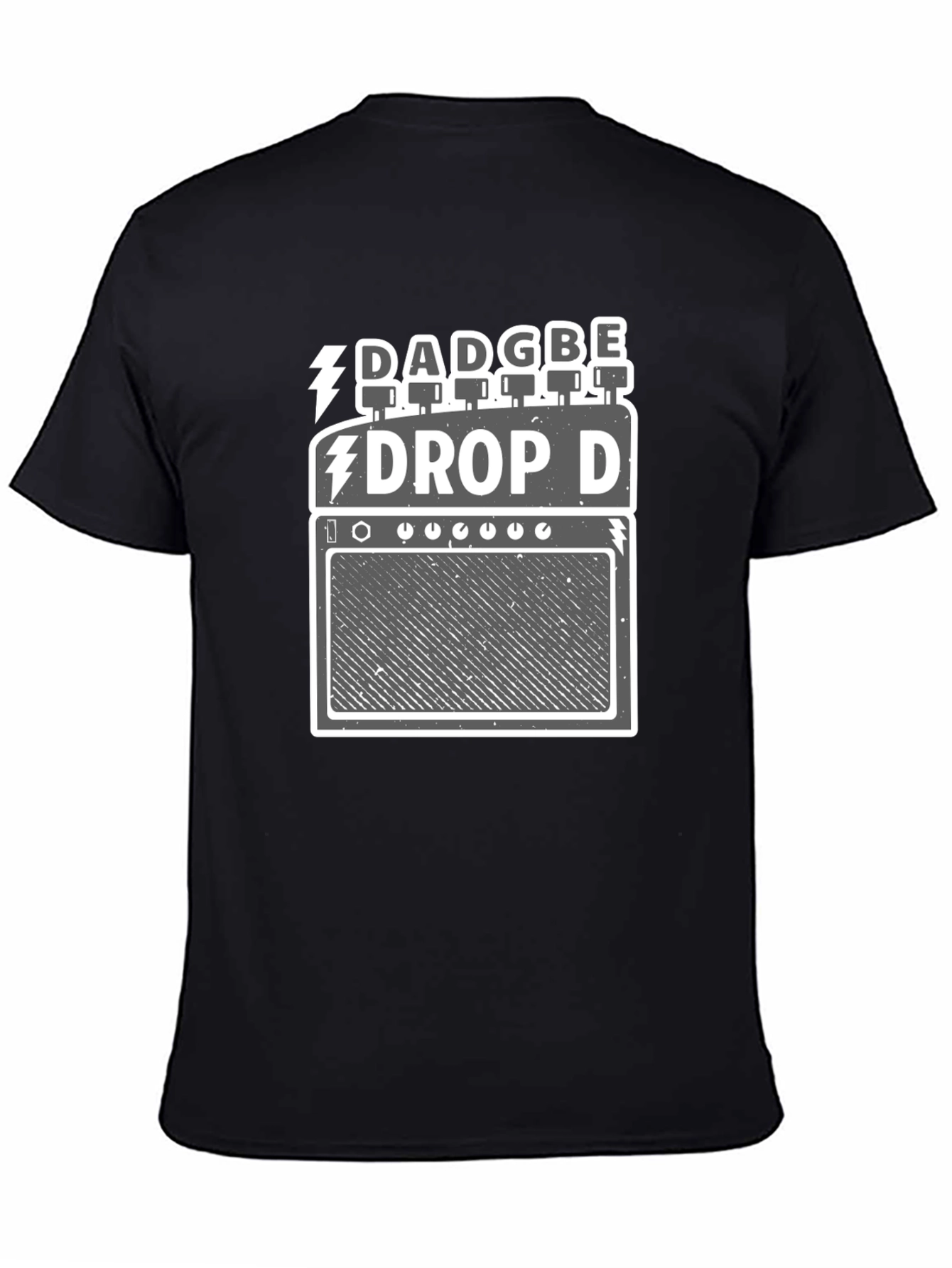 Drop D Tuning Guitar Amp Black T-Shirt