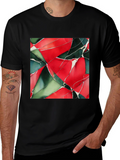Abstract Geometric Art Print Black T-Shirt