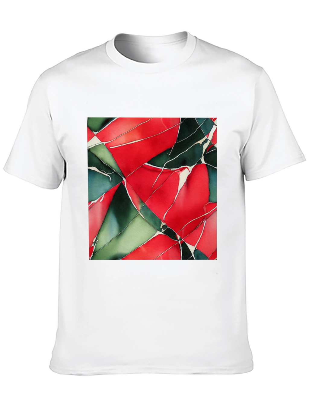 Abstract Geometric Art Print Black T-Shirt