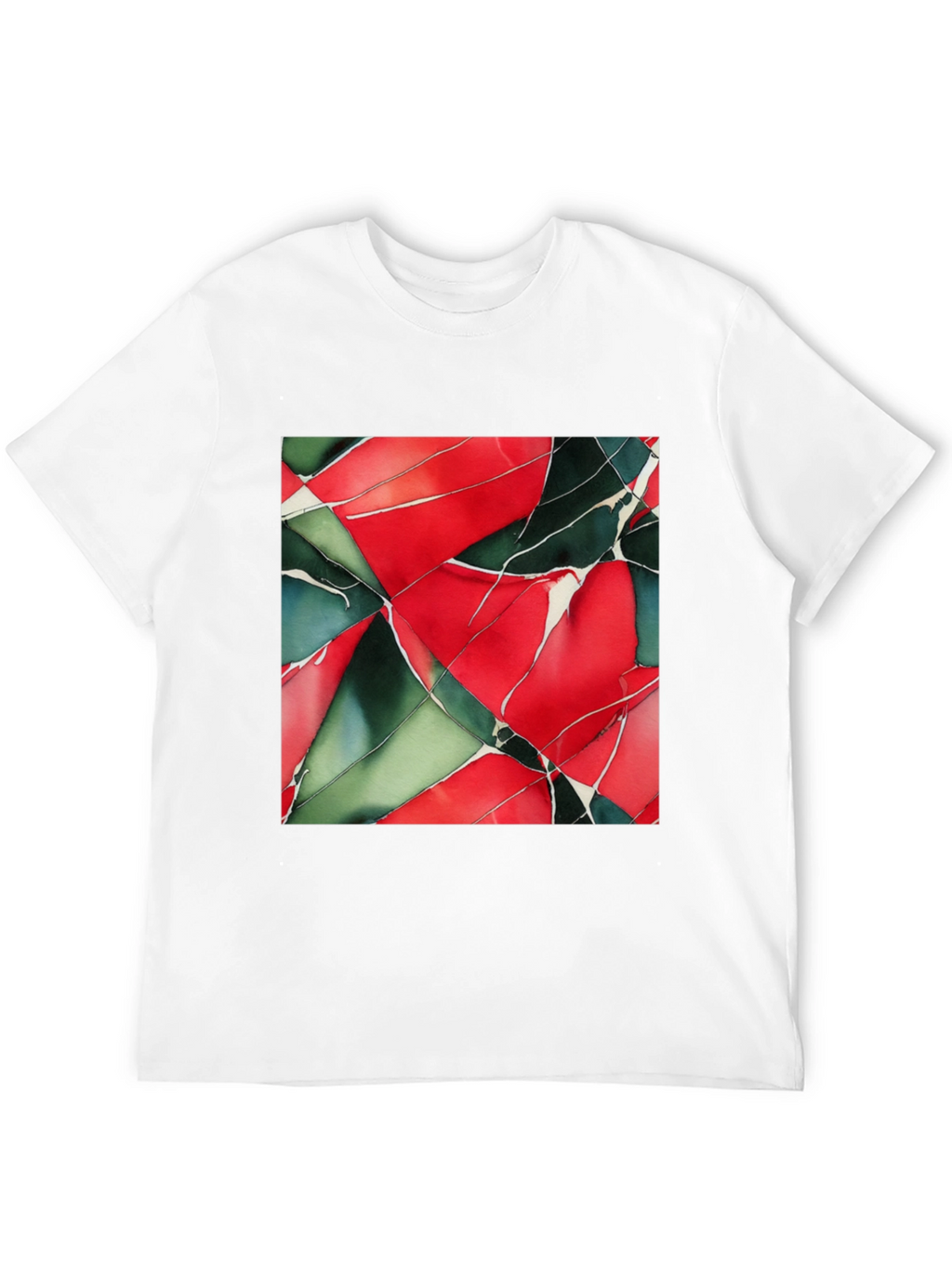 Abstract Geometric Art Print Black T-Shirt