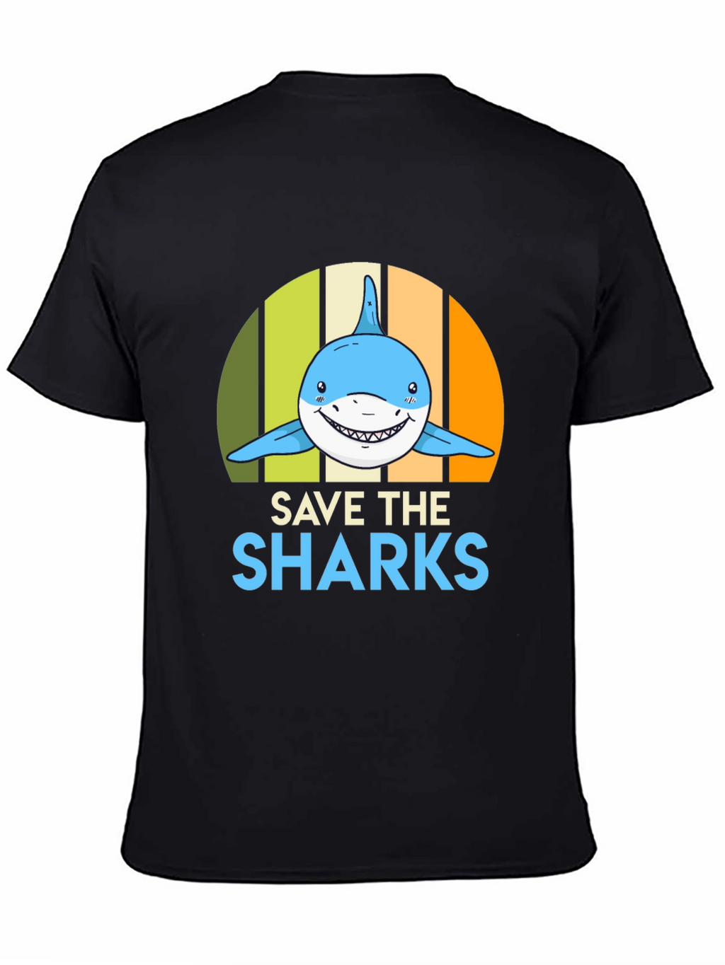 Save the Sharks Graphic Tee - Mens Black T-Shirt