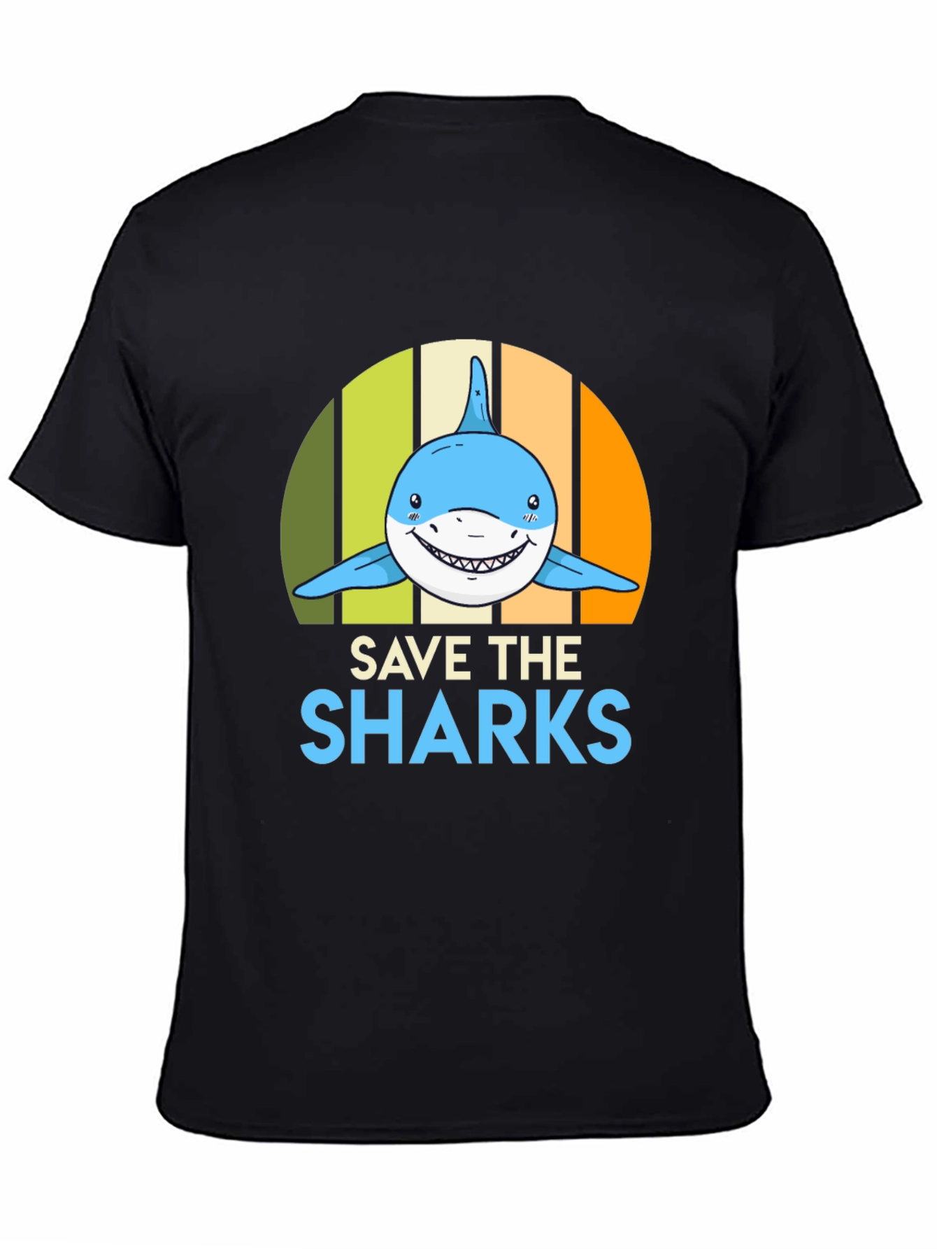 Save the Sharks Graphic Tee - Mens Black T-Shirt