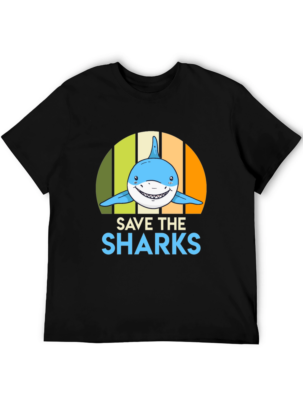 Save the Sharks Graphic Tee - Mens Black T-Shirt