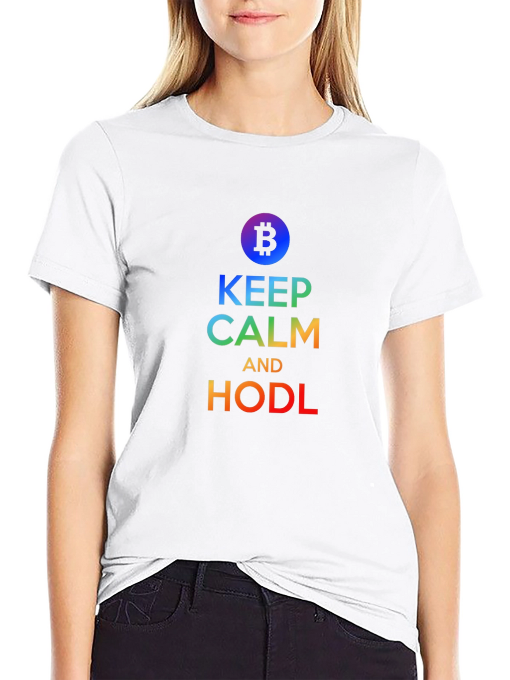 Keep Calm and HODL Bitcoin T-Shirt Crypto Trader Gift