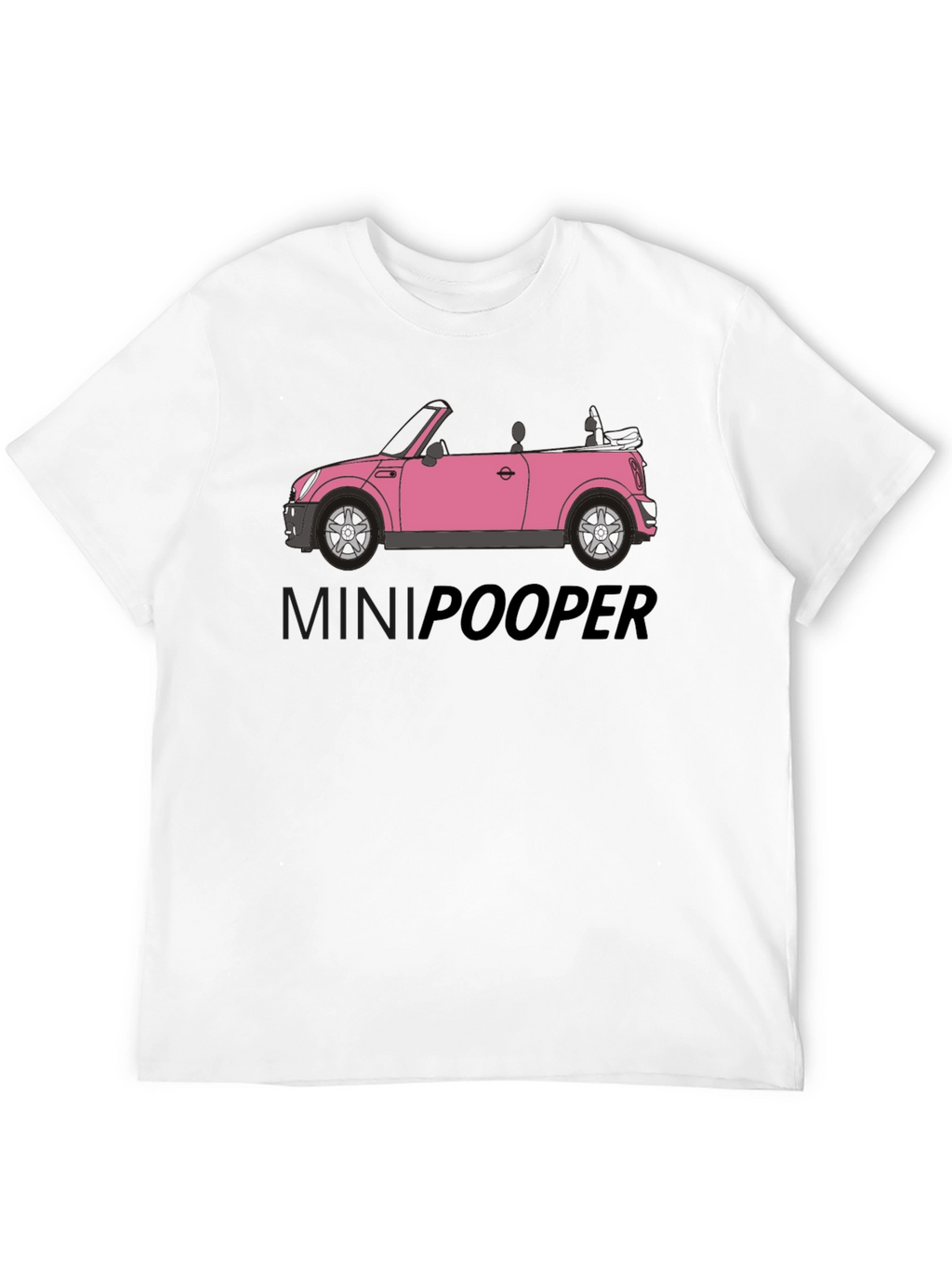 Mini Pooper Black T-Shirt Car Graphic Tee