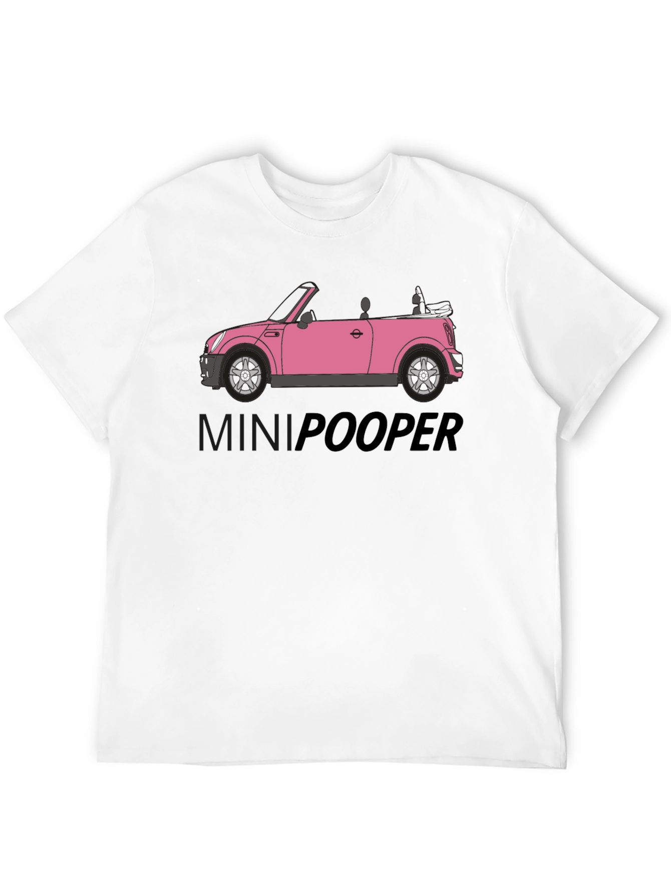 Mini Pooper Black T-Shirt Car Graphic Tee