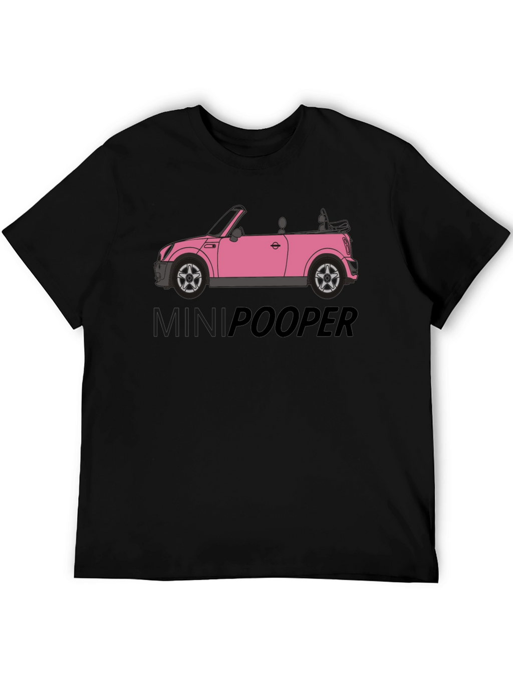 Mini Pooper Black T-Shirt Car Graphic Tee