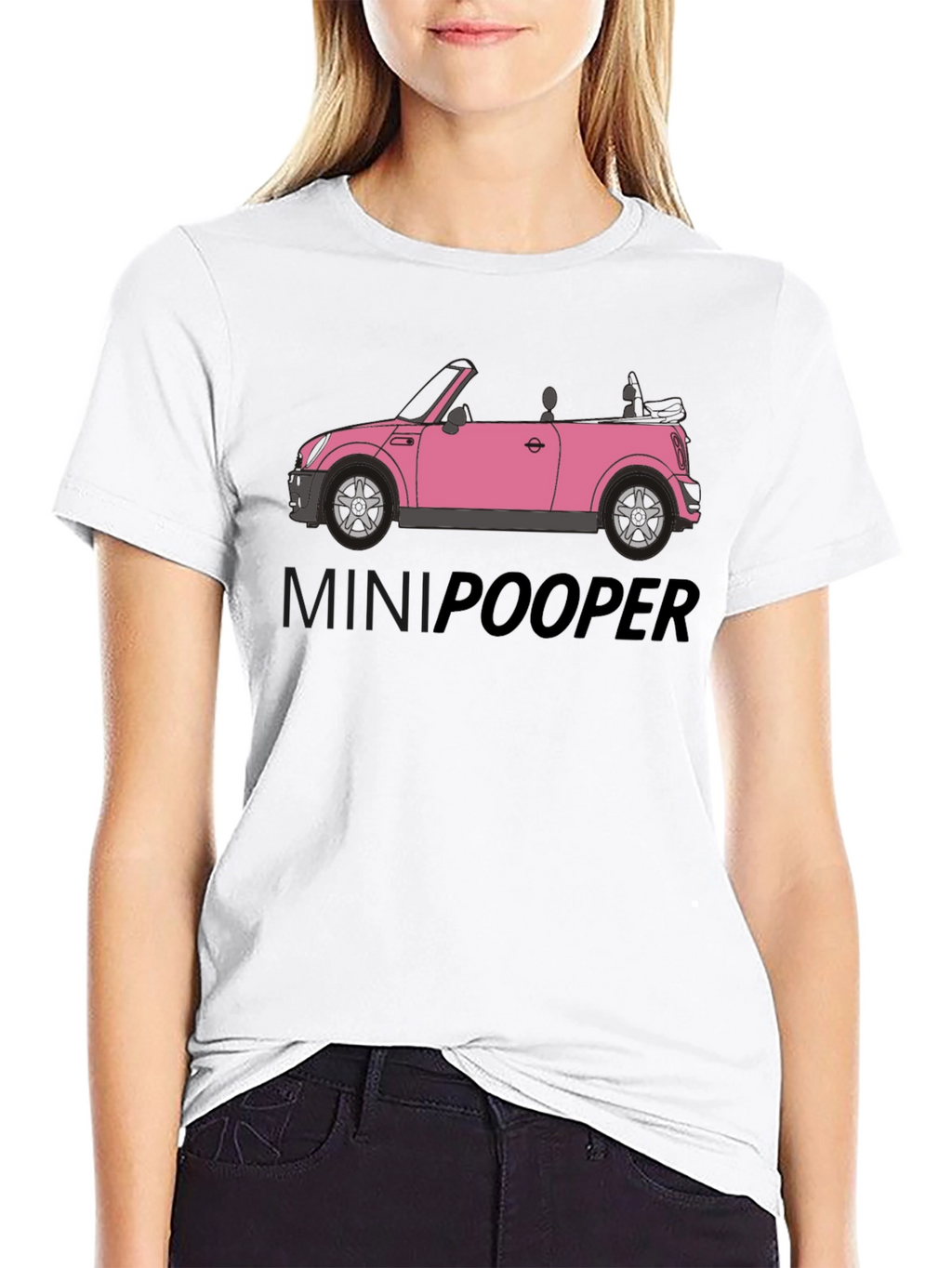 Mini Pooper Black T-Shirt Car Graphic Tee