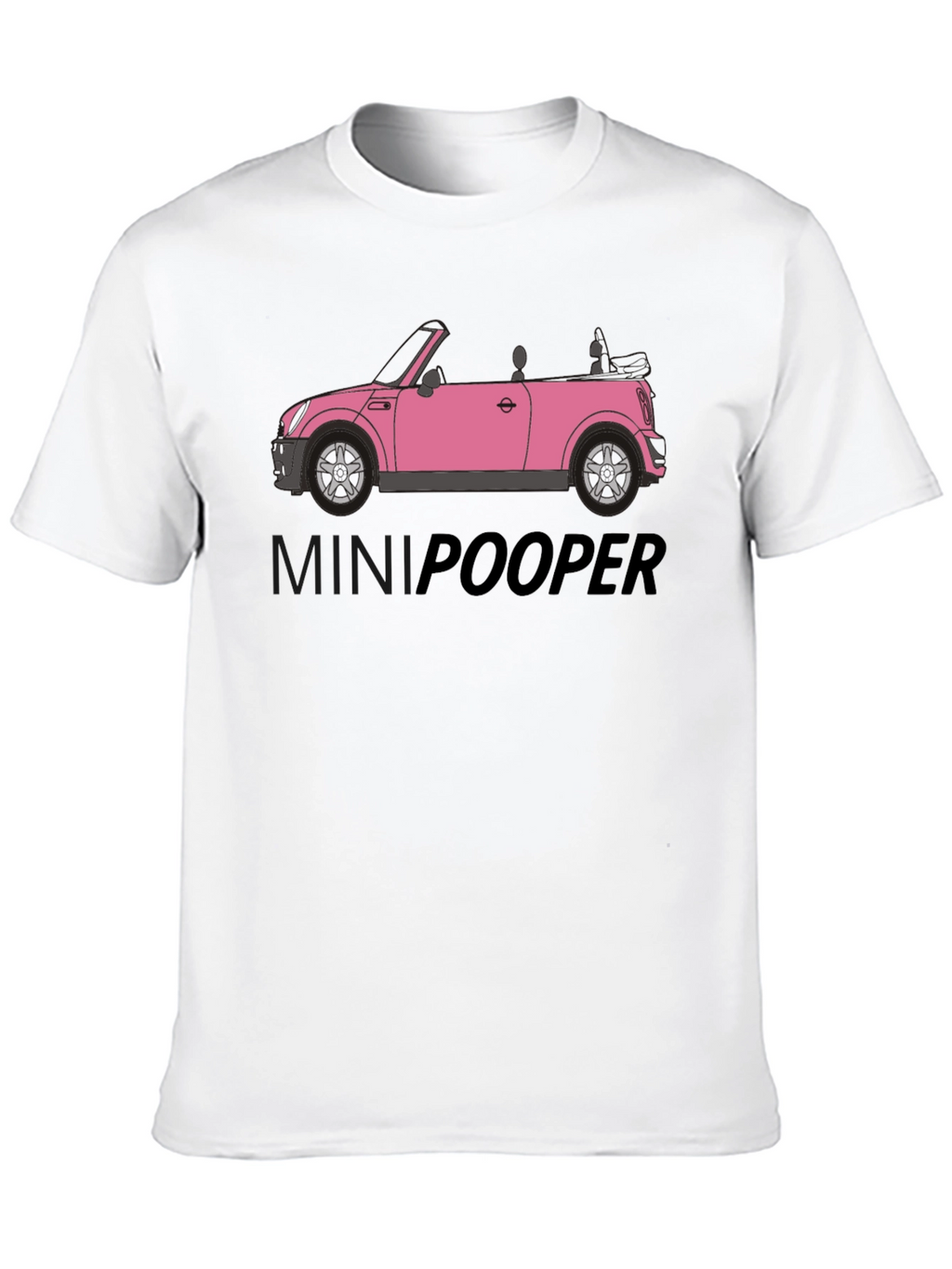 Mini Pooper Black T-Shirt Car Graphic Tee