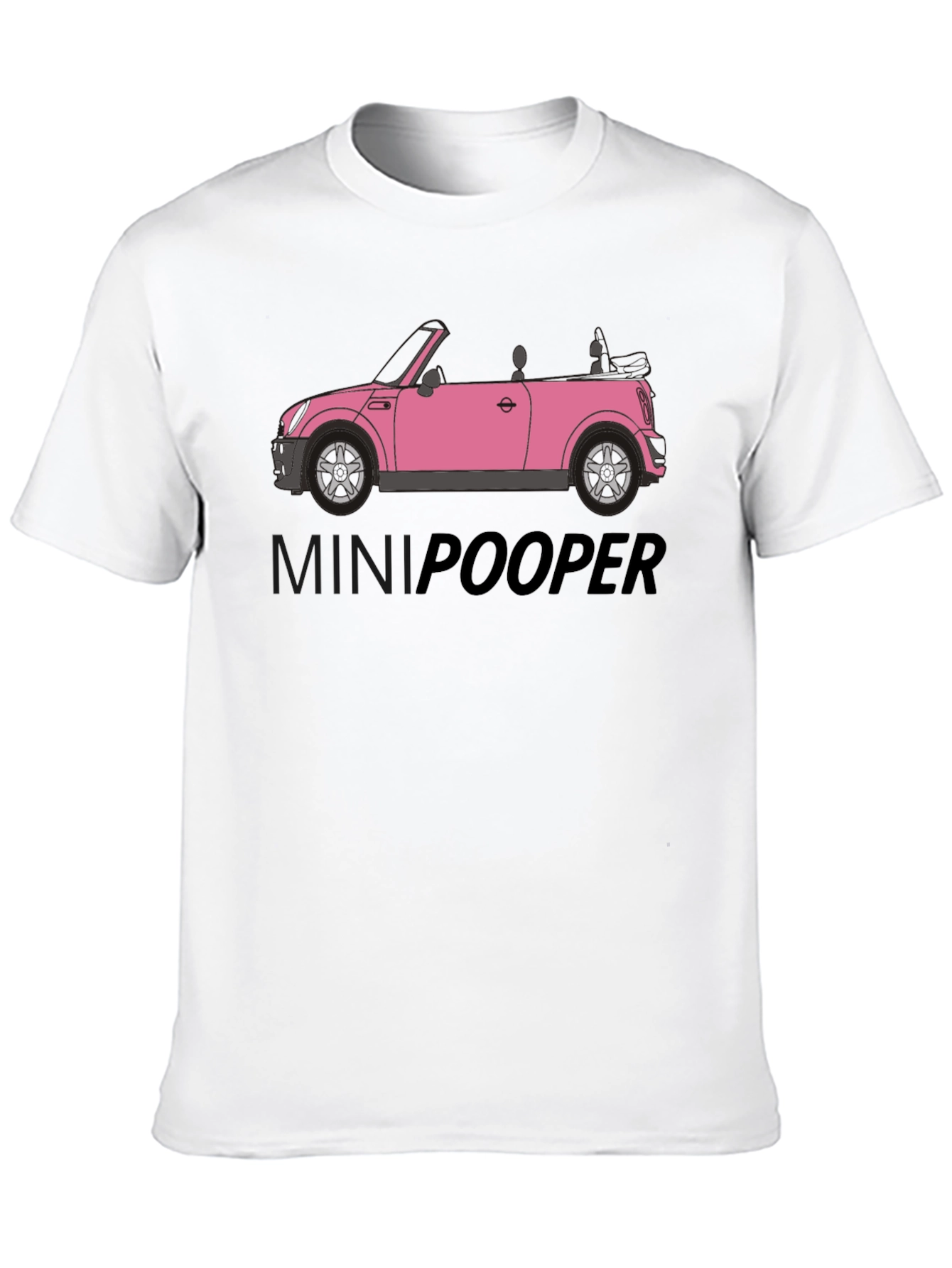 Mini Pooper Black T-Shirt Car Graphic Tee