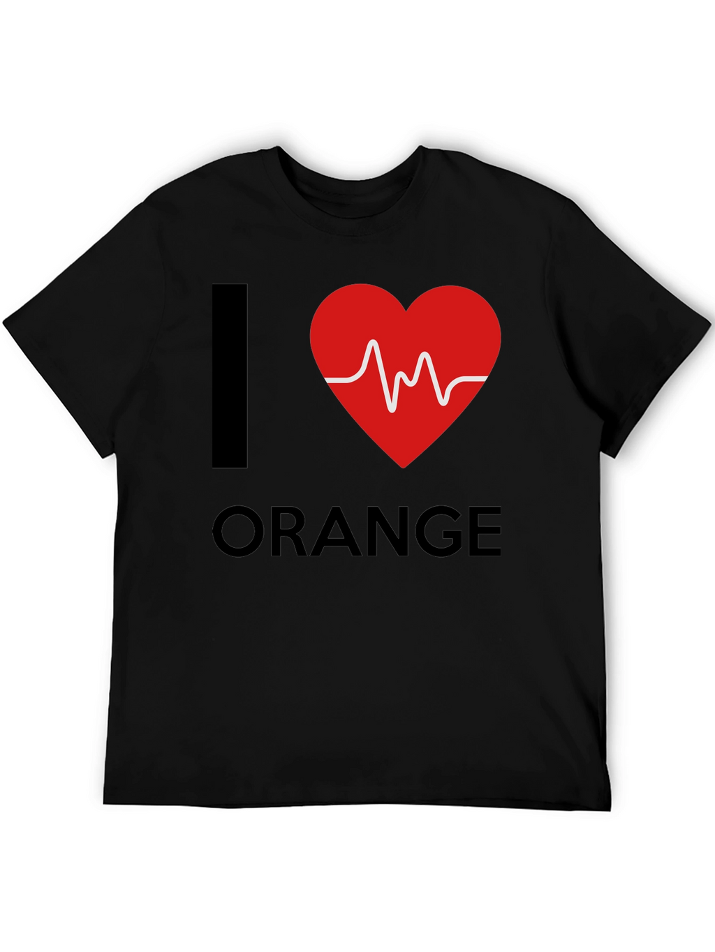 I Heart Orange Graphic Tee - Novelty T-Shirt