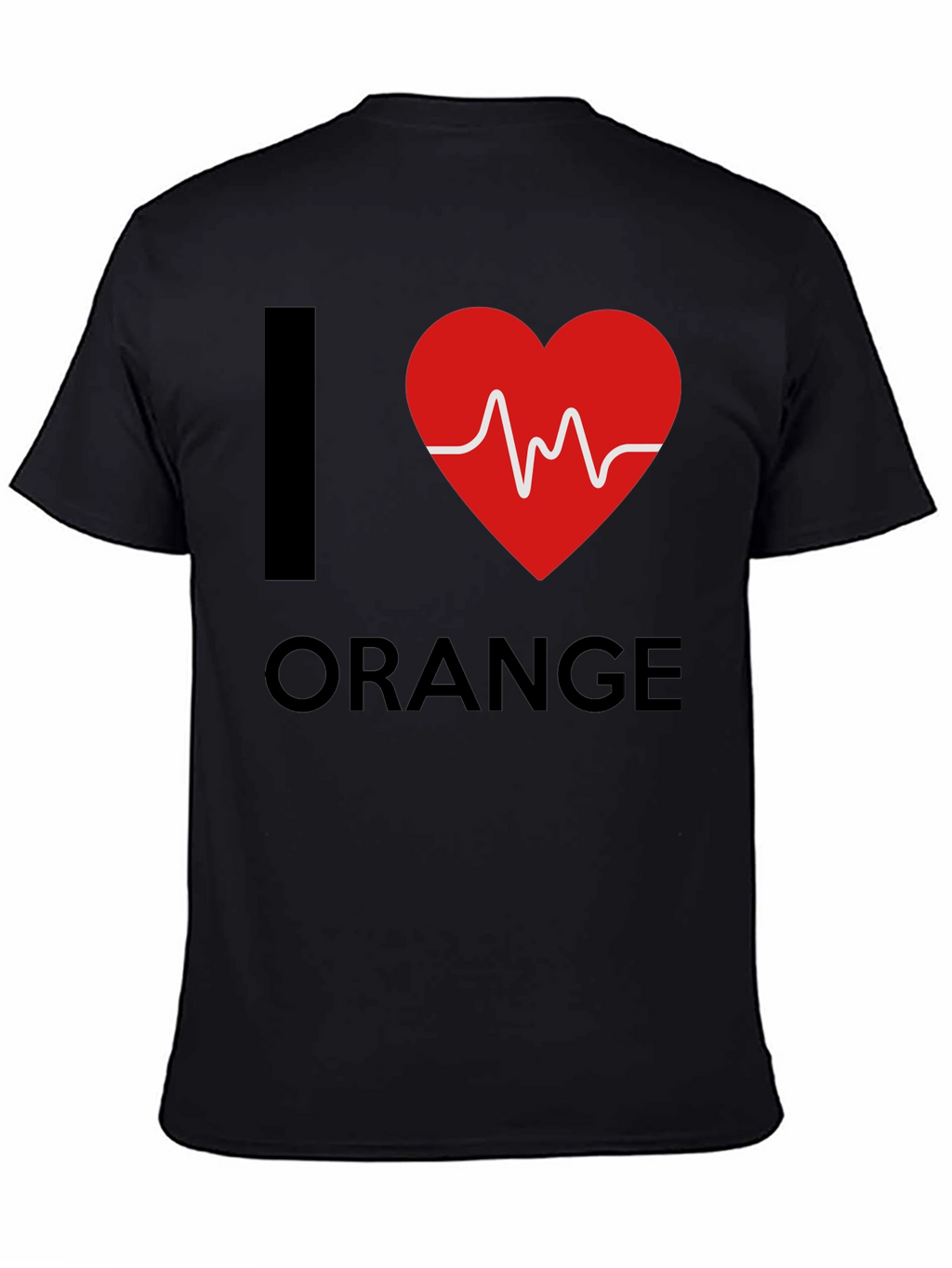 I Heart Orange Graphic Tee - Novelty T-Shirt