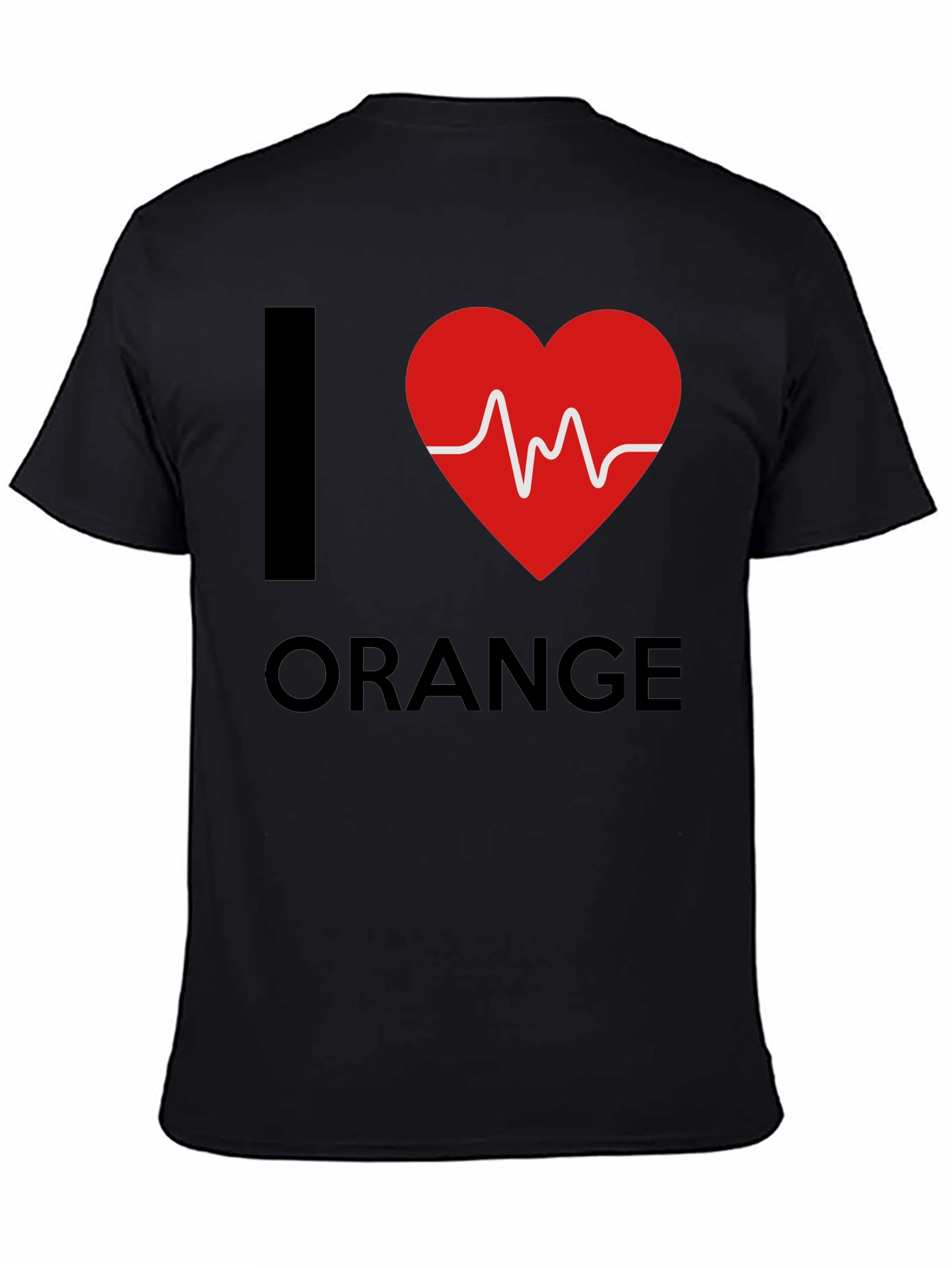 I Heart Orange Graphic Tee - Novelty T-Shirt