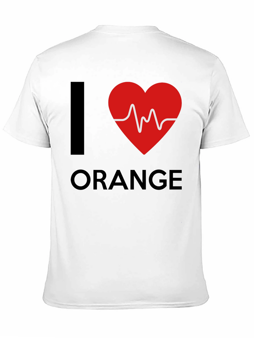 I Heart Orange Graphic Tee - Novelty T-Shirt