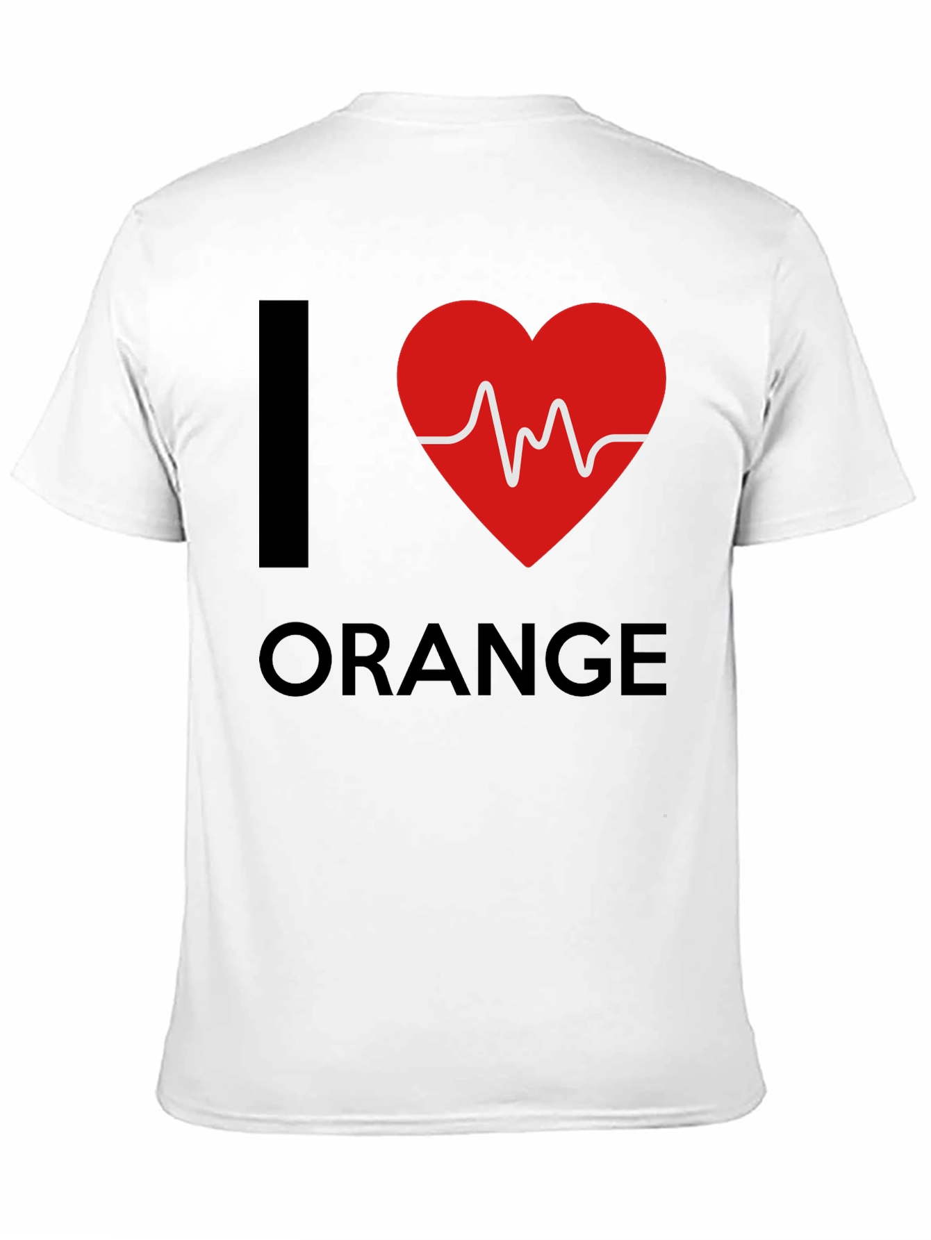 I Heart Orange Graphic Tee - Novelty T-Shirt