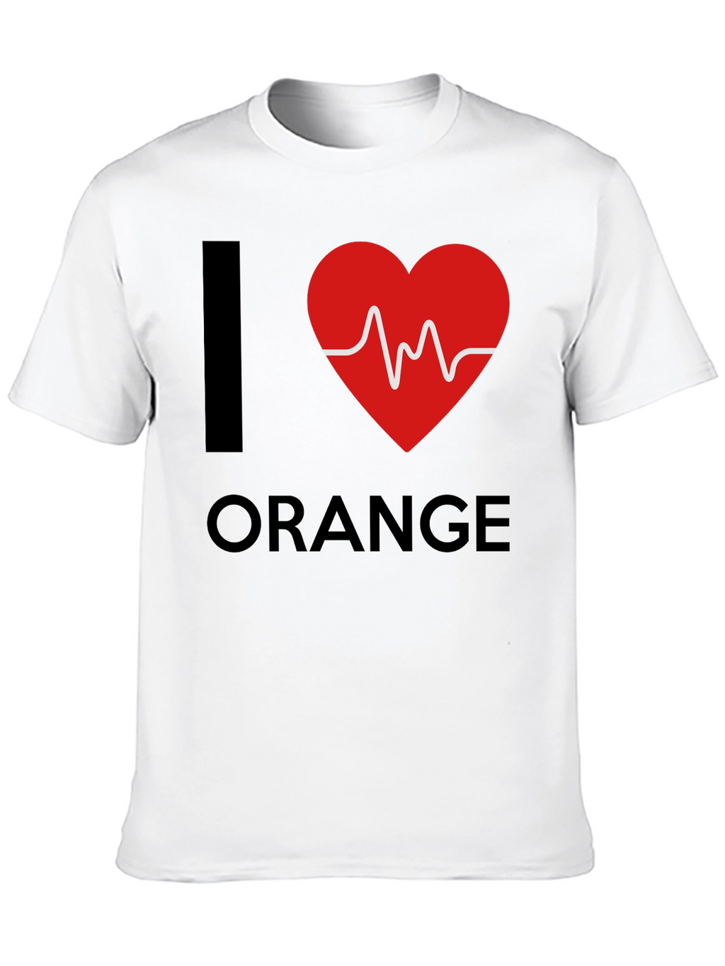 I Heart Orange Graphic Tee - Novelty T-Shirt