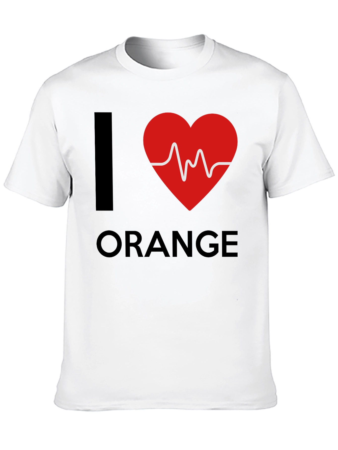 I Heart Orange Graphic Tee - Novelty T-Shirt