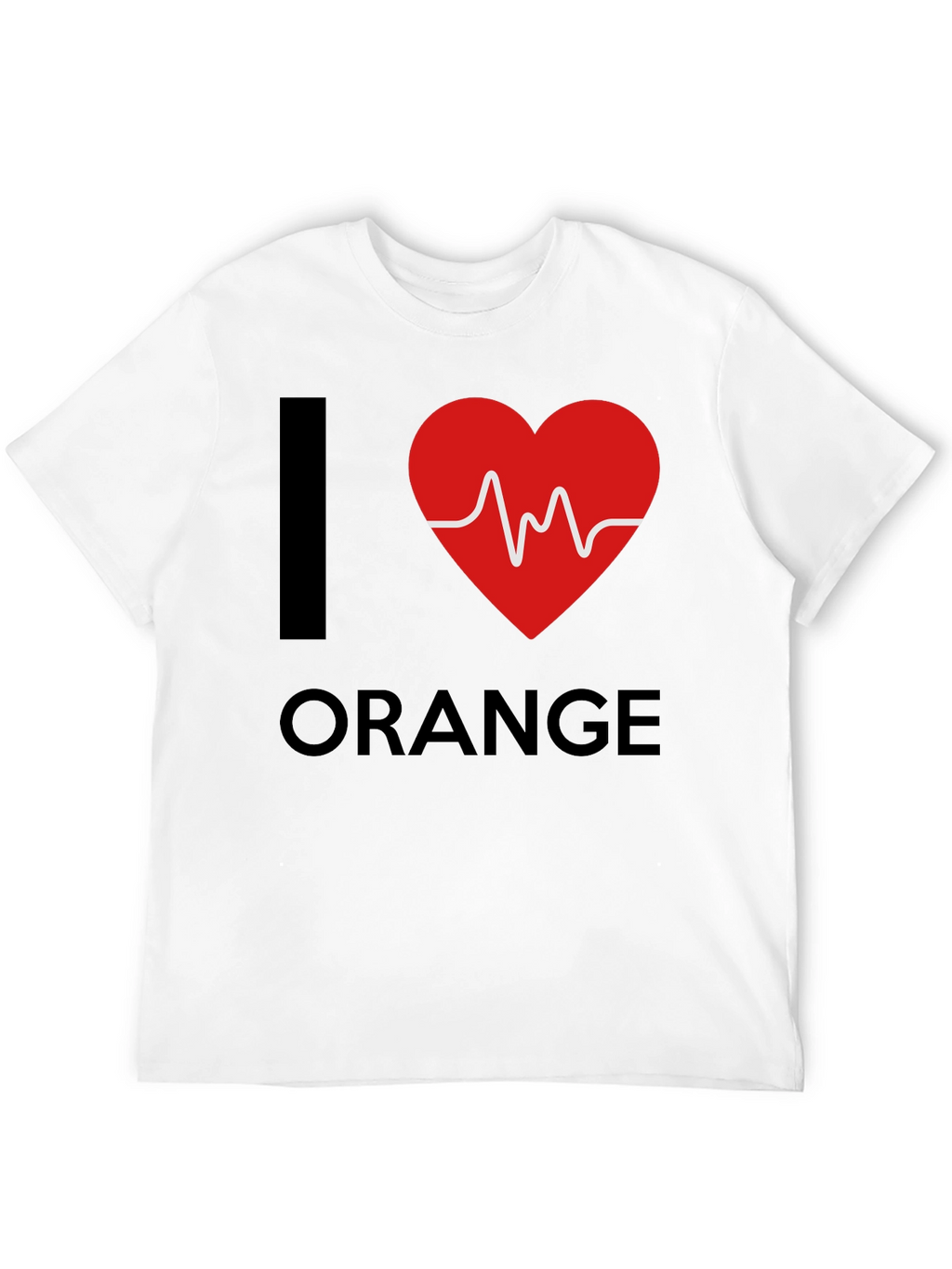 I Heart Orange Graphic Tee - Novelty T-Shirt