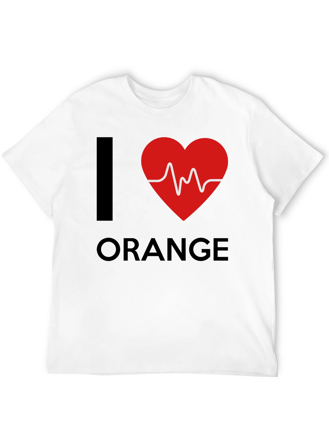 I Heart Orange Graphic Tee - Novelty T-Shirt