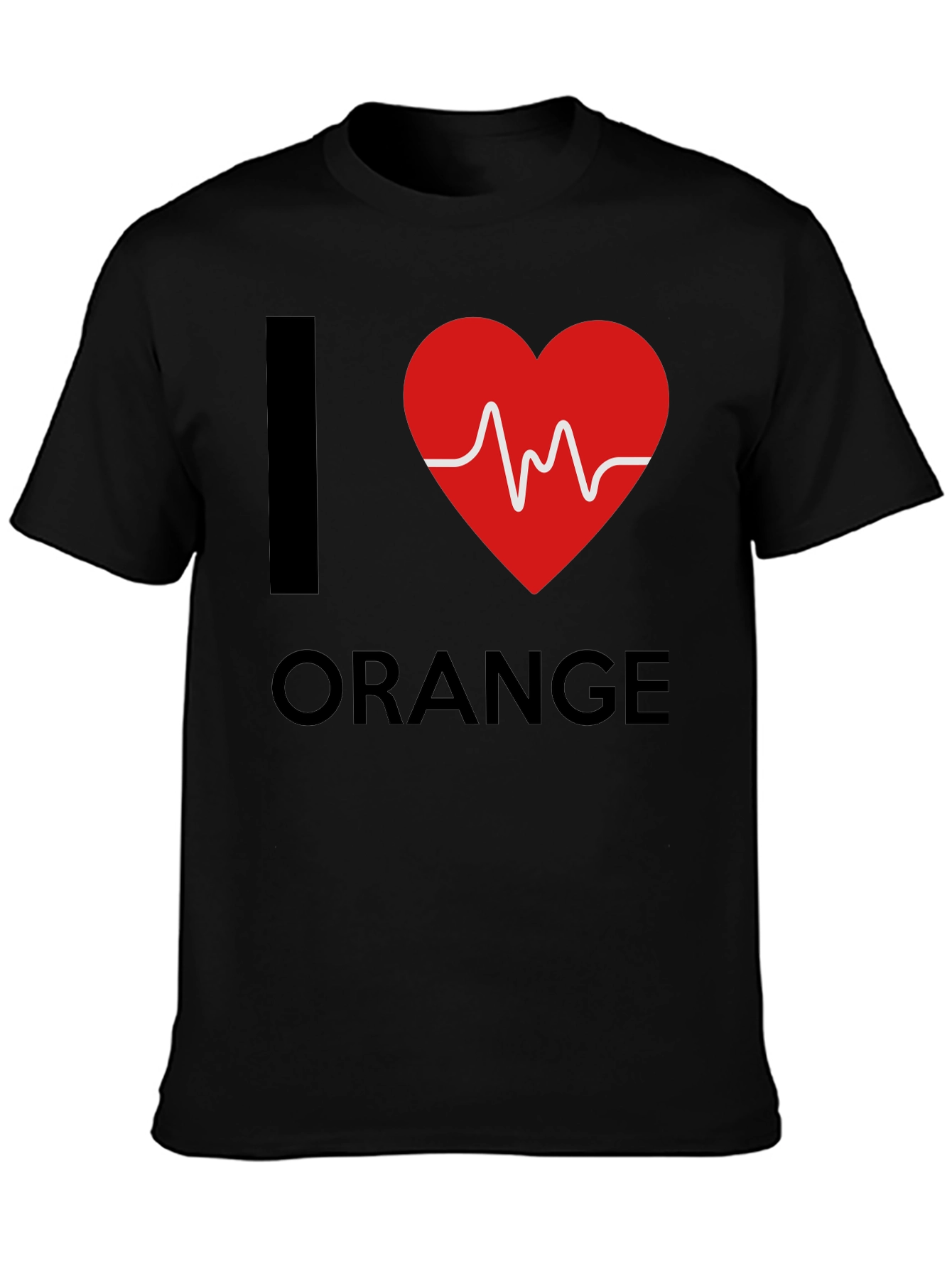 I Heart Orange Graphic Tee - Novelty T-Shirt